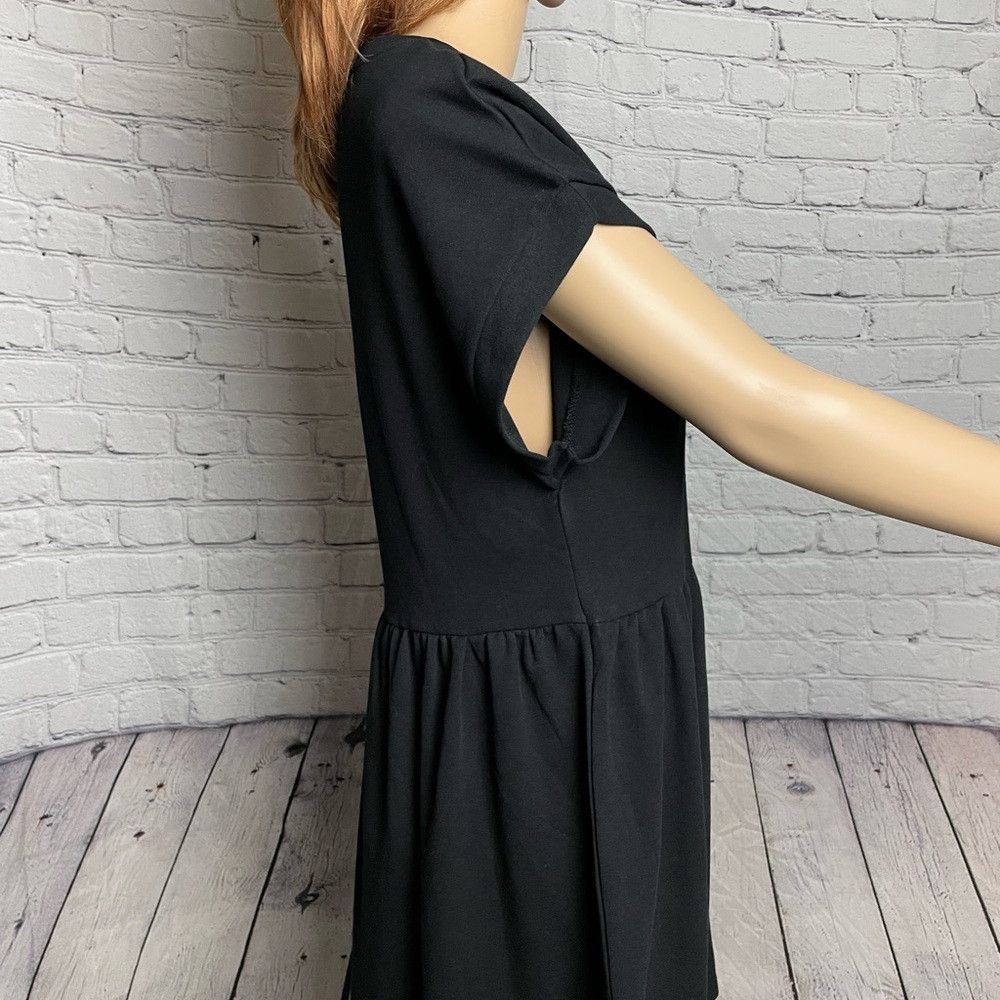 Zara NWT New Zara Black Cotton Short Sleeve Dress Size S Size S / US 4 / IT 40 - 3 Thumbnail