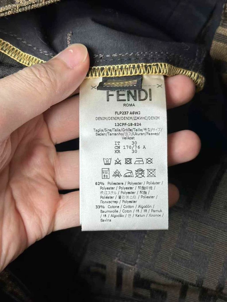 Fendi Fendi Print Denim Pants in Size 30 Size US 30 / EU 46 - 4 Thumbnail