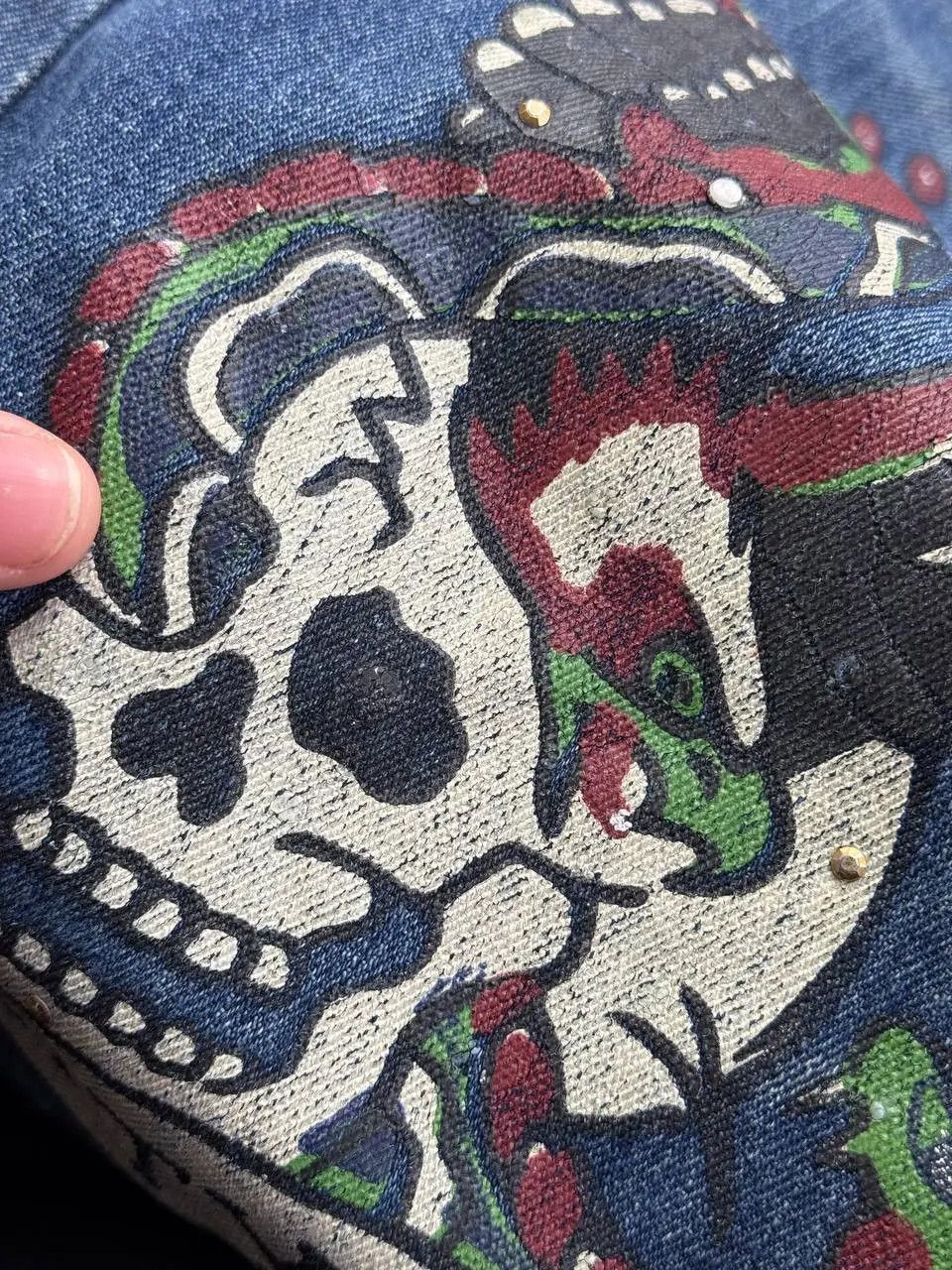 Ed Hardy Vintage Ed Hardy by Christian Audigier Denim Jeans Big Logo Size US 34 / EU 50 - 10 Thumbnail