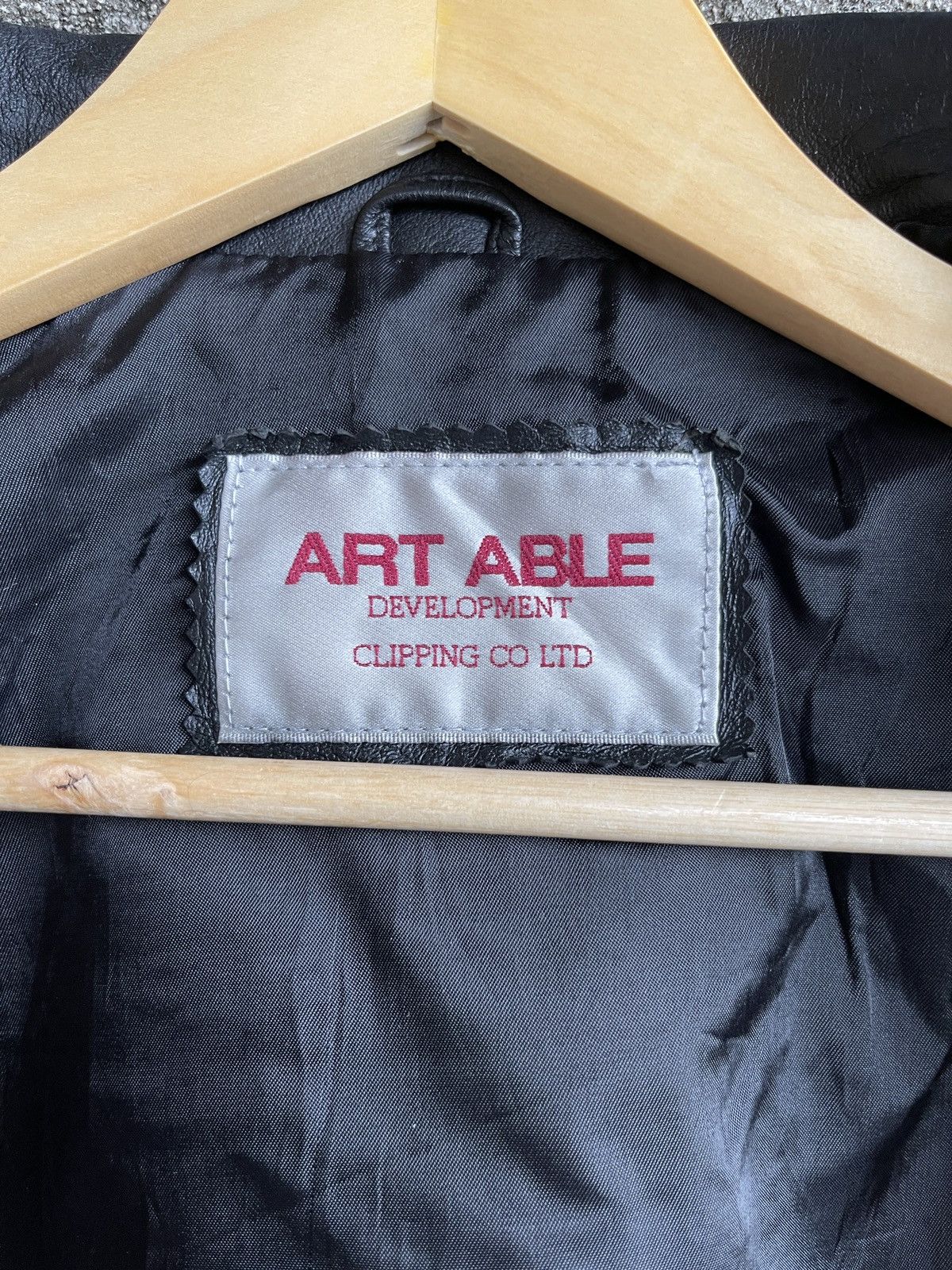 Japanese Brand Rare🔥Vintage ART ABLE Trucker Leather Jacket Size US S / EU 44-46 / 1 - 9 Thumbnail