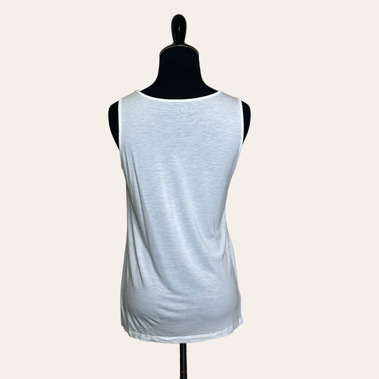 Loft Loft white front pleated tank top blouse size XS Size XS / US 0-2 / IT 36-38 - 2 Thumbnail