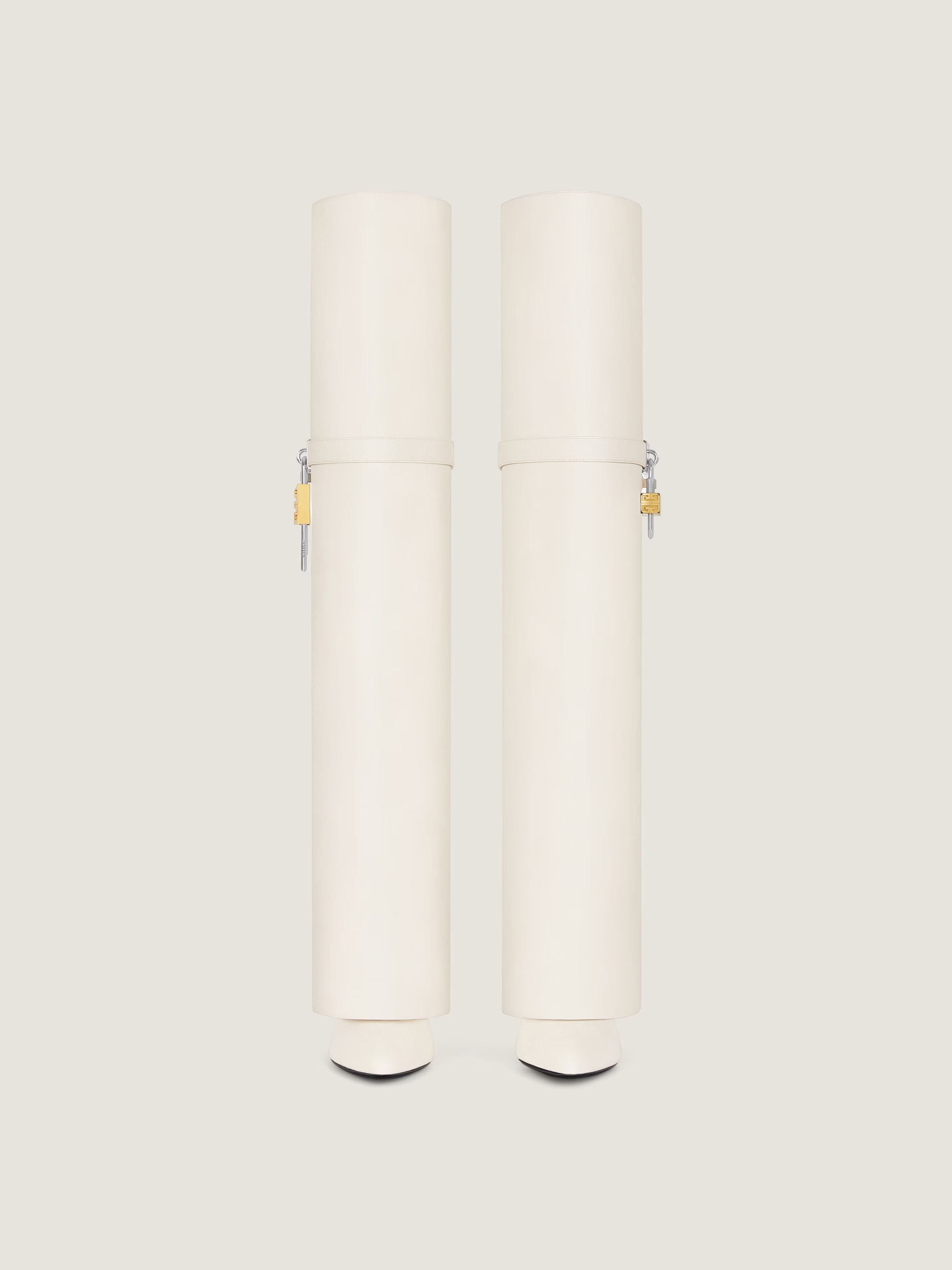 Givenchy o1lv12m0326 Shark Lock Stiletto Otk Boots in White Size US 6 / IT 36 - 1 Preview