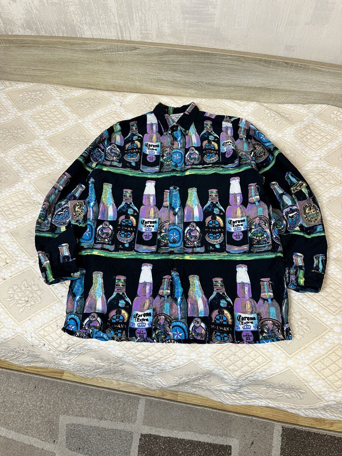 Mambo 🔥 Corona Extra Beer Big Art Button Up Shirt Guinness Versace Size US M / EU 48-50 / 2 - 7 Thumbnail