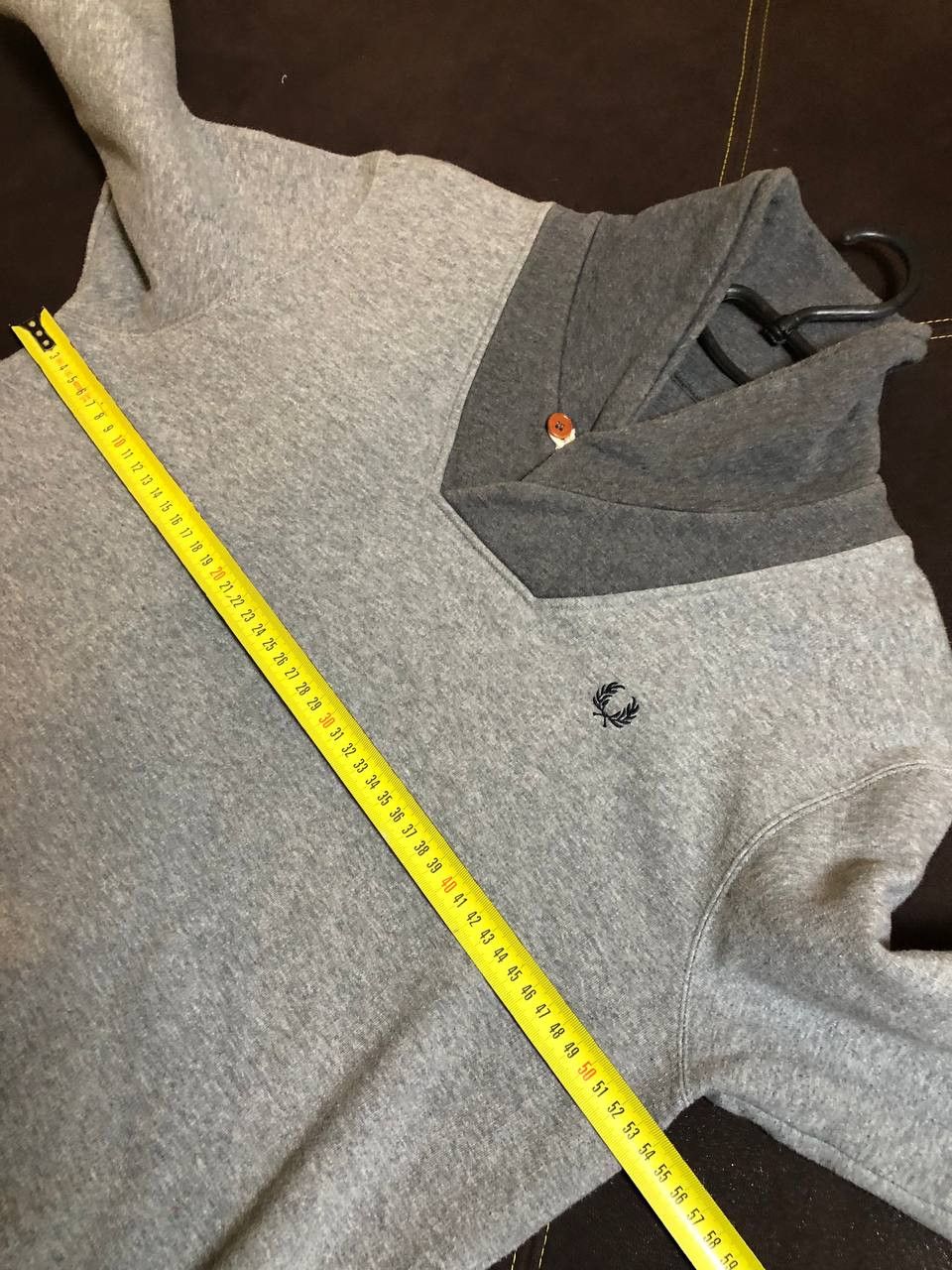 Fred Perry Fred Perry M6258 Sweatshirt Men's Gray Melange Scarf Logo Size US L / EU 52-54 / 3 - 10 Thumbnail
