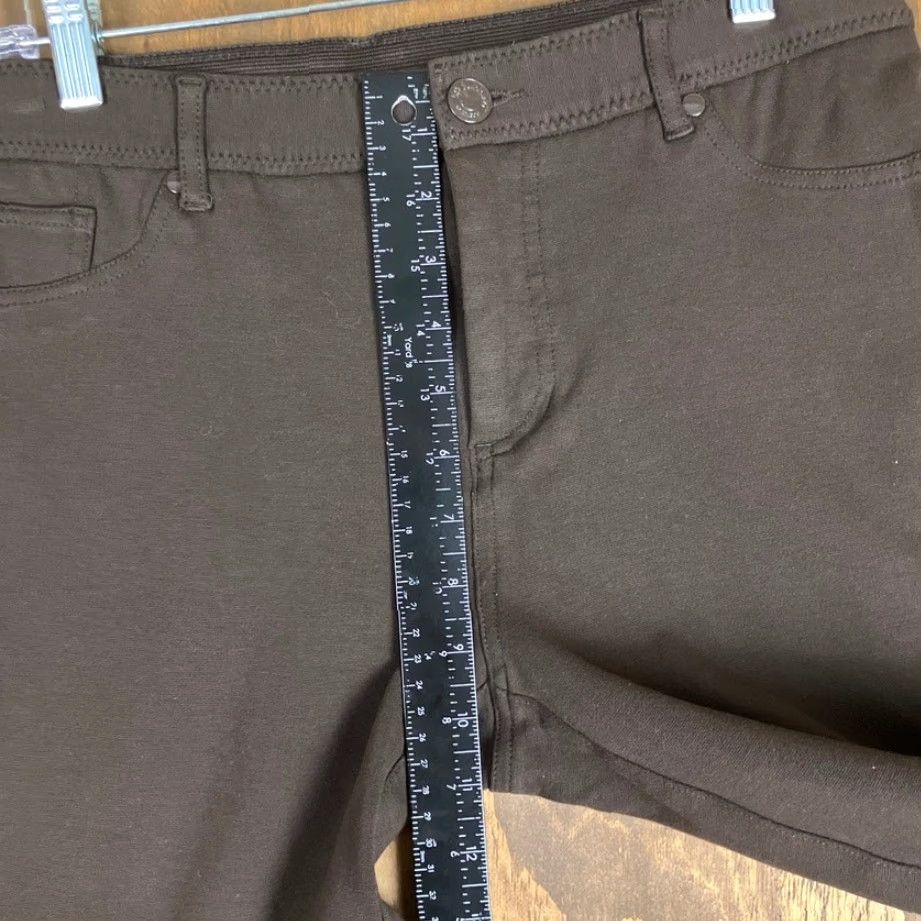 Vintage Chicos Womens Pants Brown Mid Rise Jeggings Stretch 1.5 Short MP Petite Regular Tailored Casual Workwear Women Pants Jegging Size 32" / US 10 / IT 46 - 7 Thumbnail