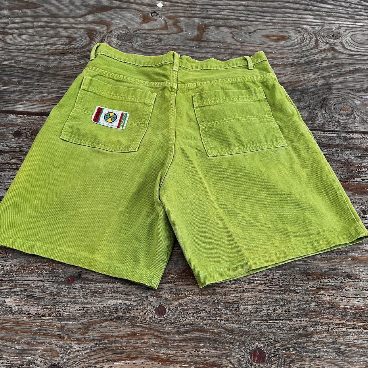 image of Vintage Cross Colours Hip Hop Baggy Green Shorts, Men's (Size 36)