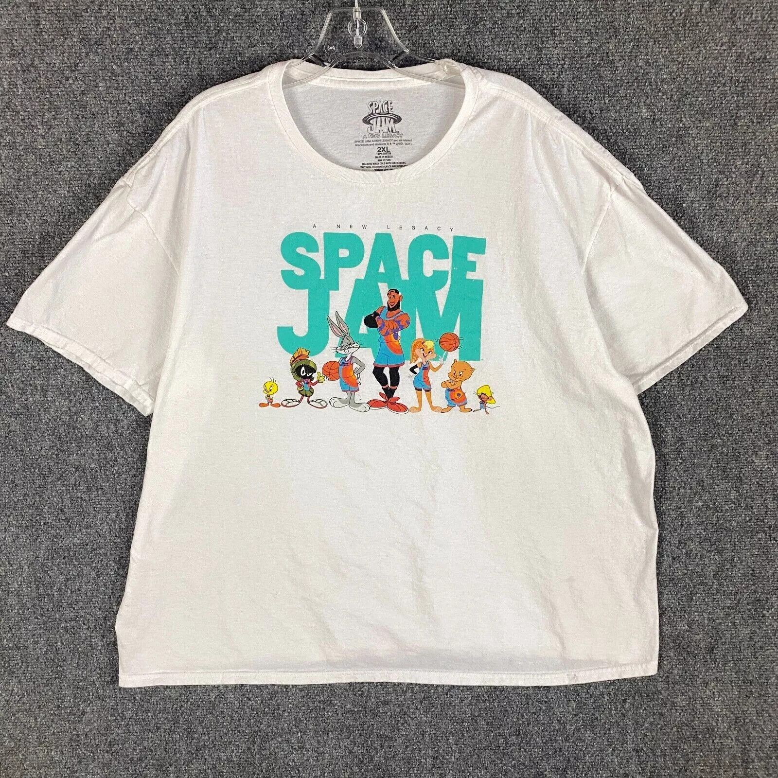 Other Space Jam Shirt Men's 2XL A New Legacy Short Sleeve White Size US XXL / EU 58 / 5 - 1 Thumbnail
