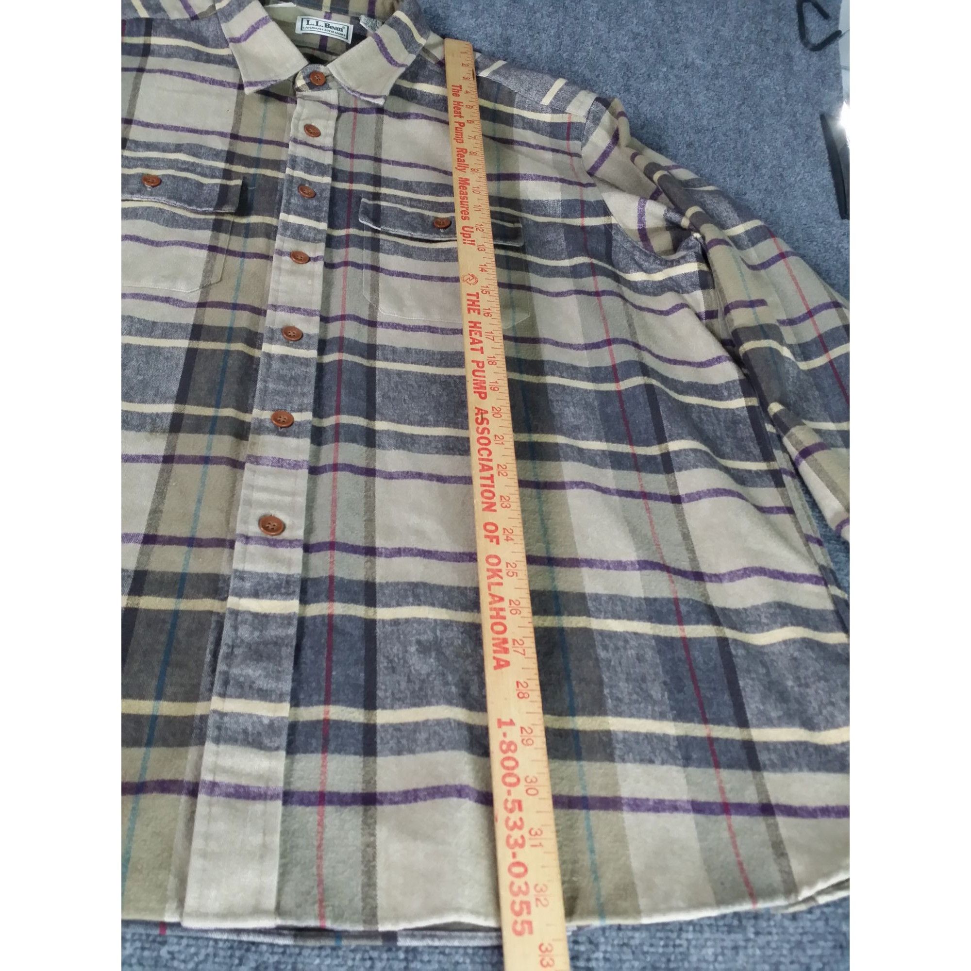 L.L. Bean L.L. Bean Plaid Button Up Shirt Men Sz XXL Chamois Cloth Cot Size US XXL / EU 58 / 5 - 3 Thumbnail