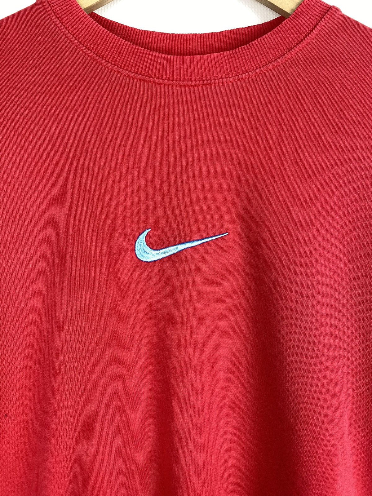 Nike VTG 90s Nike Center Logo men’s crewneck sweatshirt pullover Size US L / EU 52-54 / 3 - 6 Thumbnail