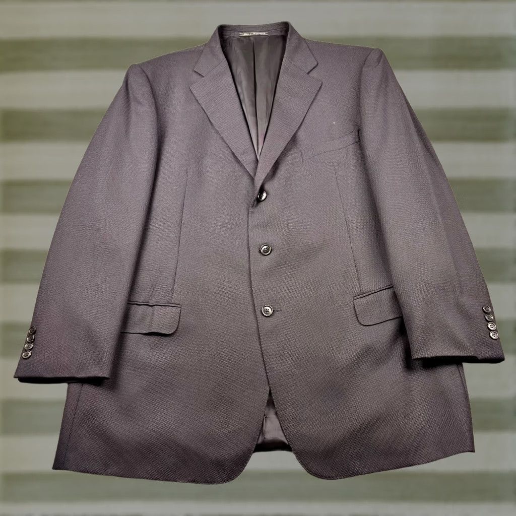 Ermenegildo Zegna Ermenegildo Zegna Blazer Mens 44L Long Navy 3 Button Birdseye Wool Vintage? No. Size 44R - 1 Thumbnail