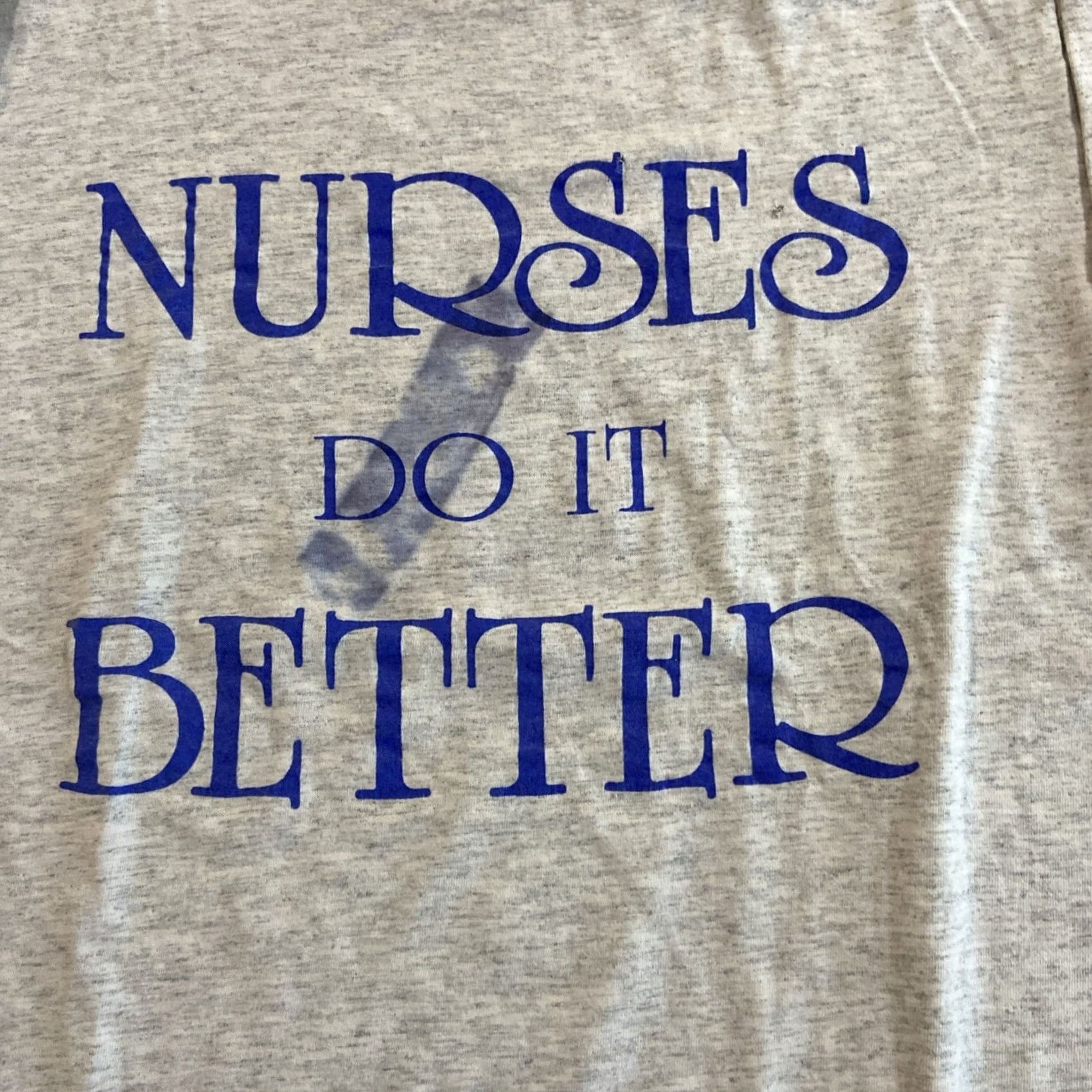 Hanes VINTAGE 90s Hanes T-Shirt Mens Gray Short Sleeve Crew Neck Do It Better Nurse Stitch Funny 1990s 1990-1999 Large Size US L / EU 52-54 / 3 - 2 Thumbnail