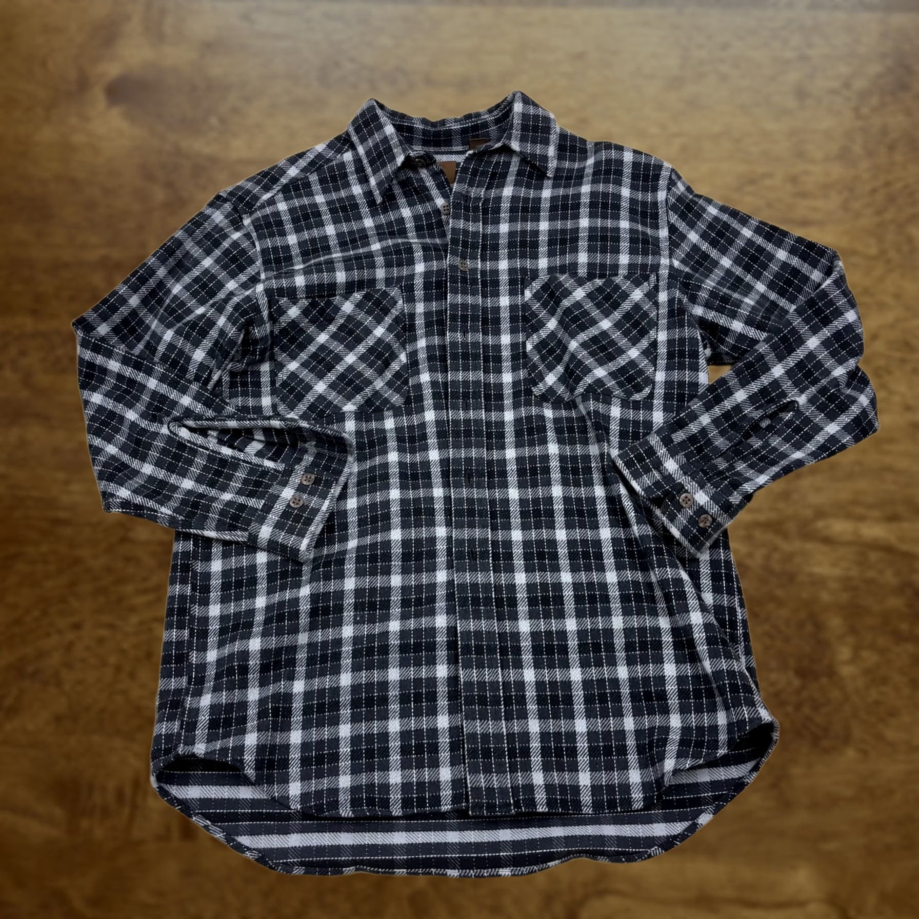 Vintage St. John's Bay Shirt Mens LT Black Plaid Long Sleeve Button Up Casual Flannel Size US L / EU 52-54 / 3 - 1 Thumbnail