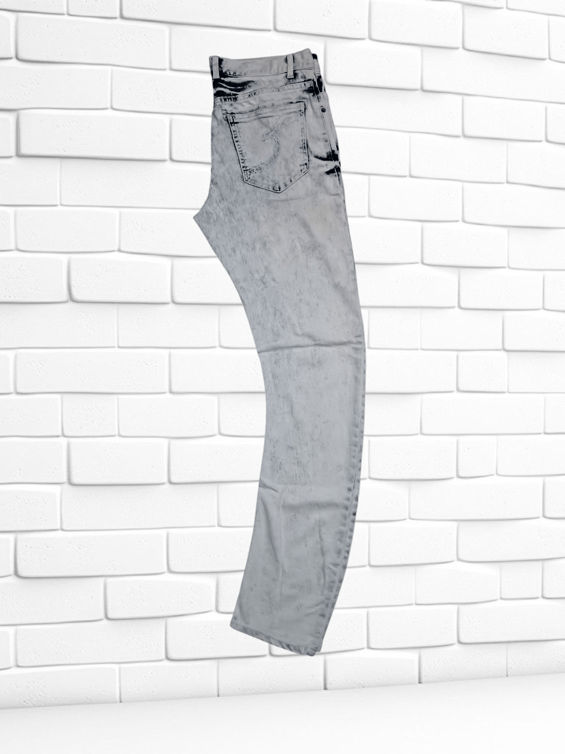 semanticdesign Sematic Design Slim Fit Stretch Acid Wash Denim Banana Pant Size US 31 - 5 Thumbnail