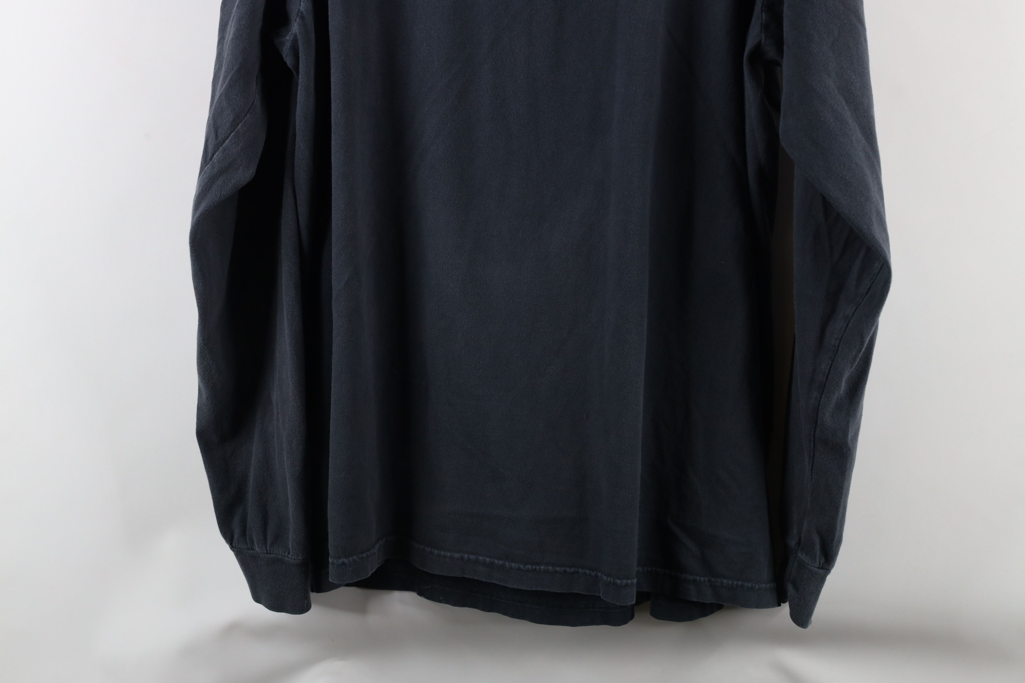 Vintage Vintage 90s Streetwear Long Sleeve T-Shirt Steel Blue Cotton Size US XL / EU 56 / 4 - 9 Thumbnail