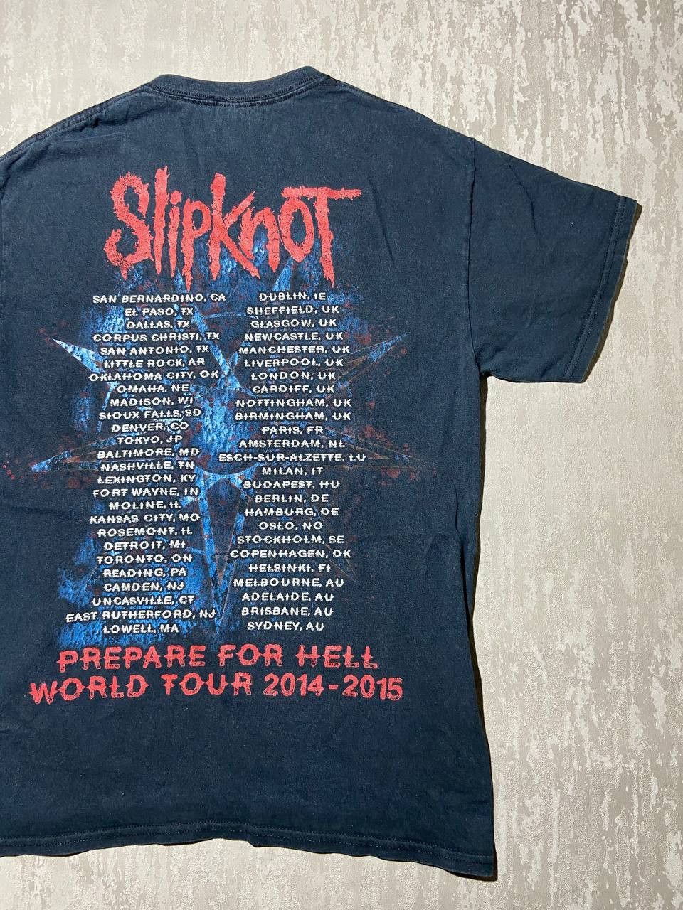 Band Tees × Vintage Vintage Slipknot 2014 World Tour Faded T-shirt Tee M Size US M / EU 48-50 / 2 - 10 Thumbnail