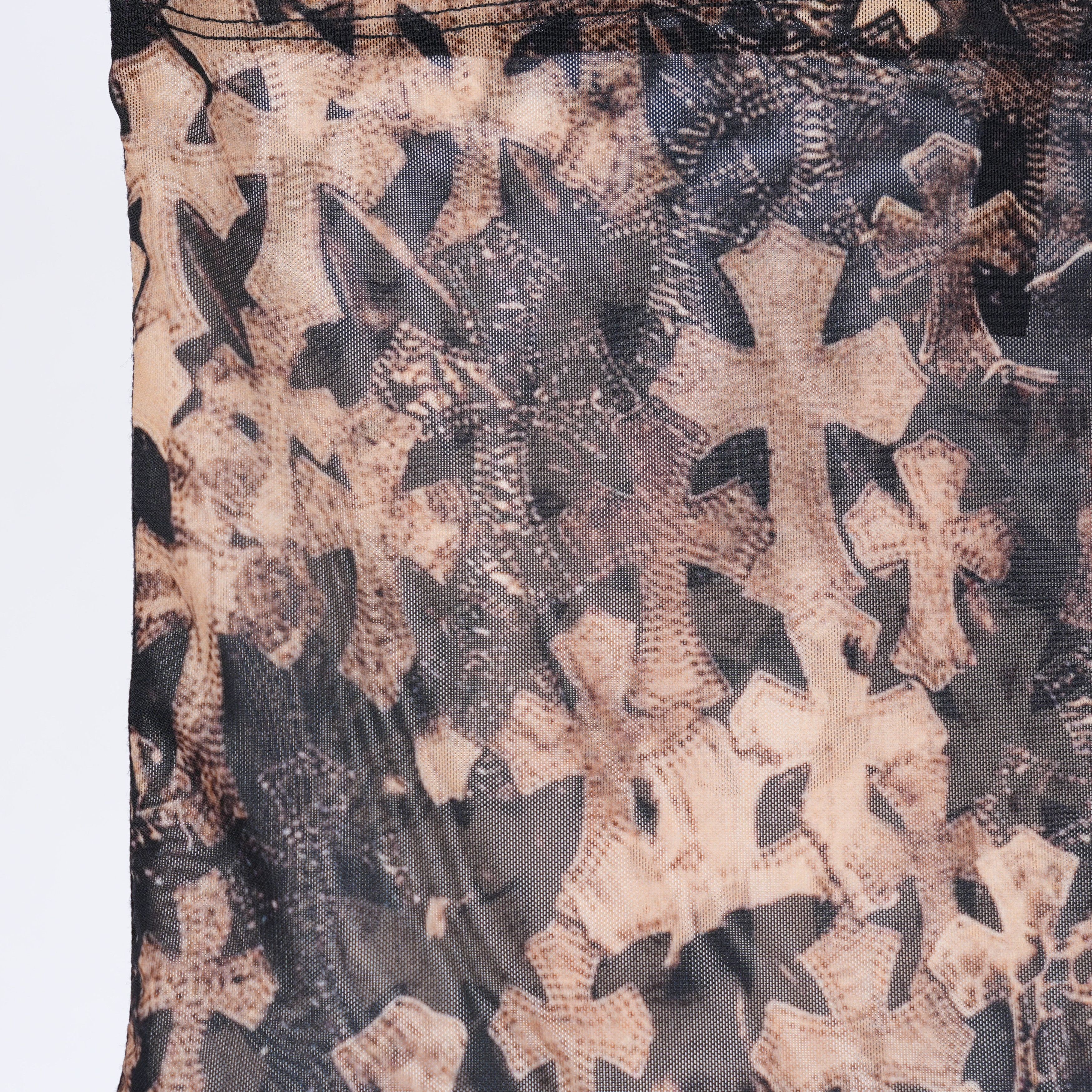 Chrome Hearts CHROME HEARTS ALLOVER FLOODED CROSS PRINT MINISKIRT Size 22" - 3 Thumbnail