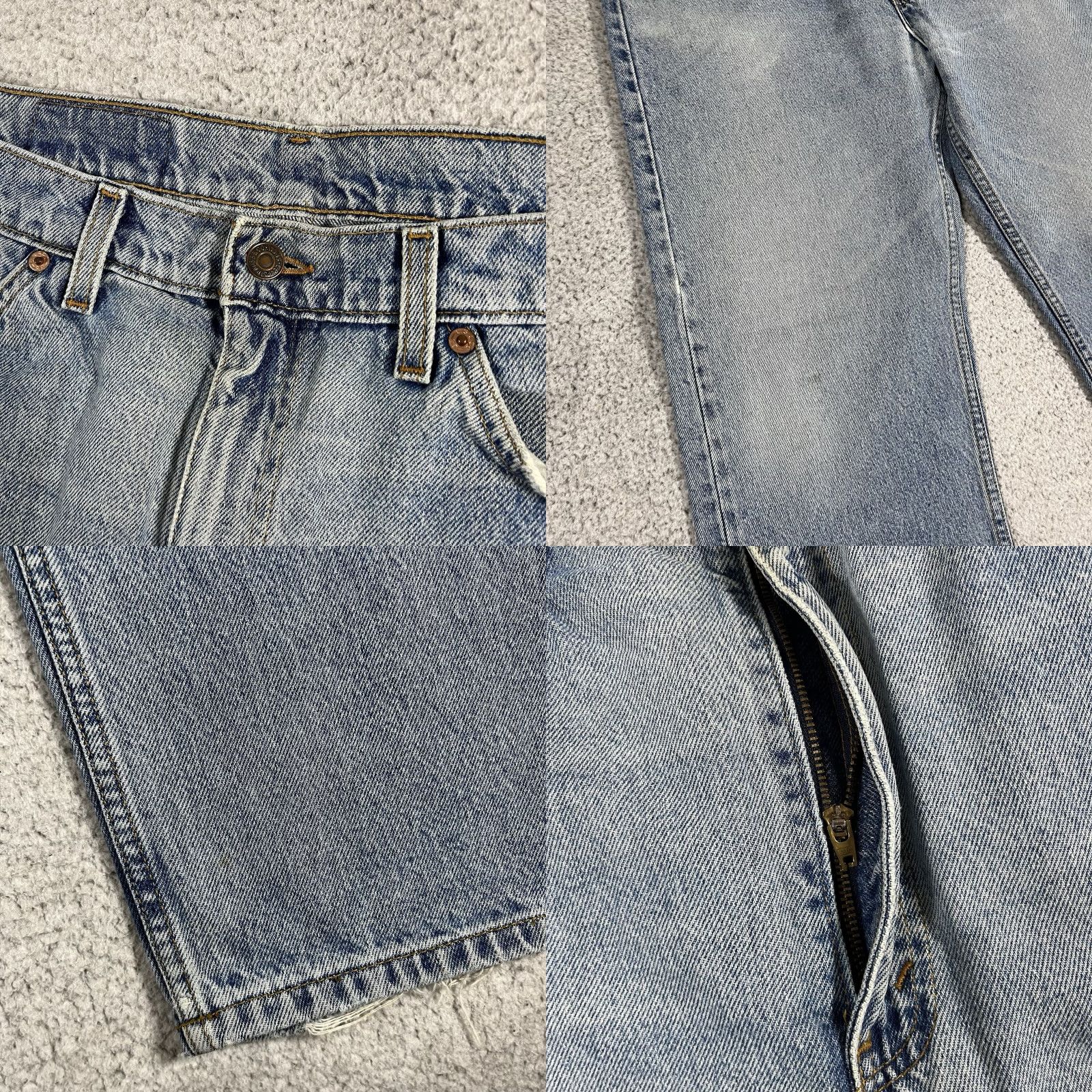 Levi's Levi's 505 Jeans Men 38x30 Blue Light Wash Regular Straight 90s VTG Vintage Denim Cotton Belt Pockets Jeans Model Levi's 505 90s Theme Mens Size US 38 / EU 54 - 9 Thumbnail
