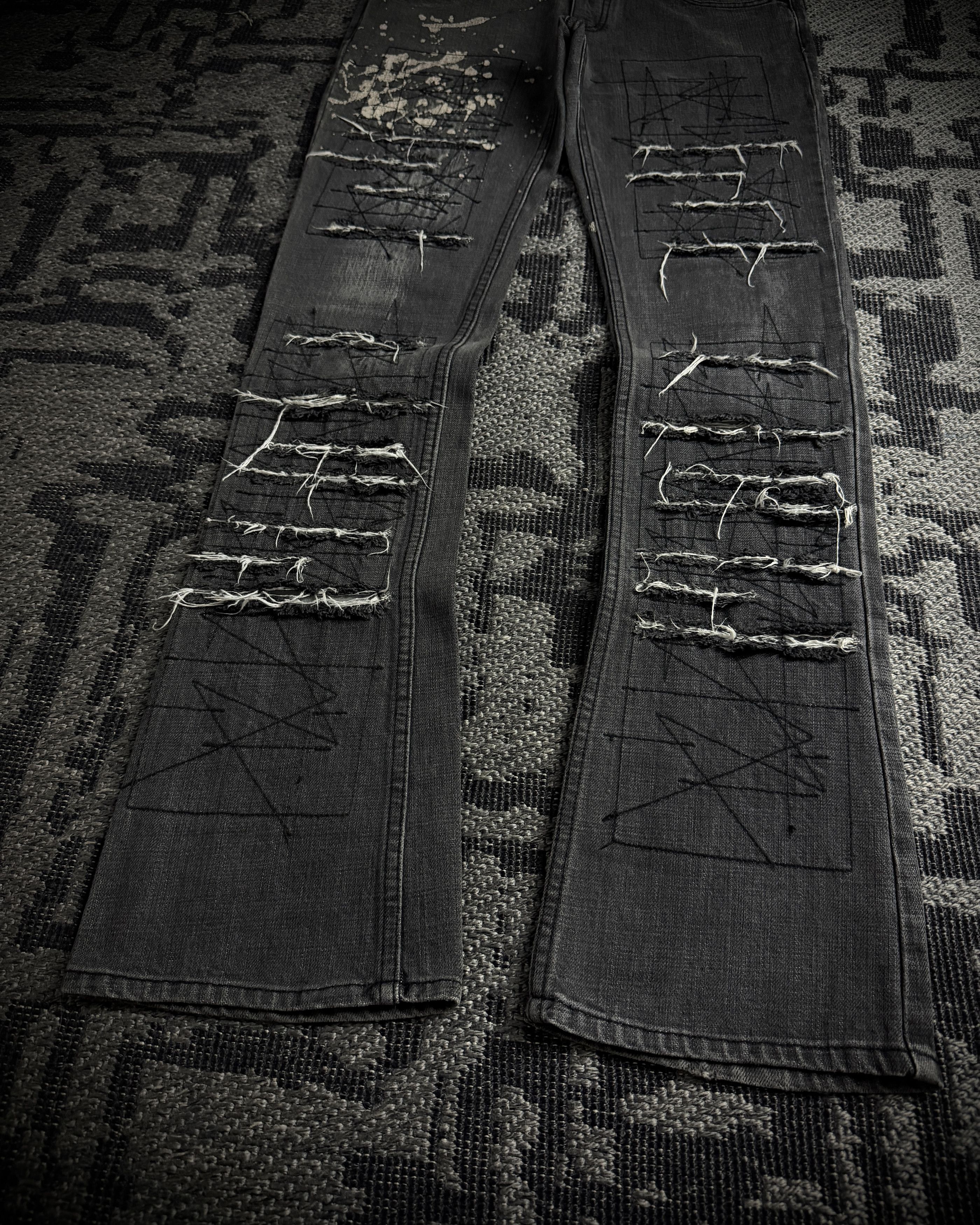 Hysteric Glamour Hysteric Glamour Paint Splatter Denim Size US 33 - 3 Thumbnail