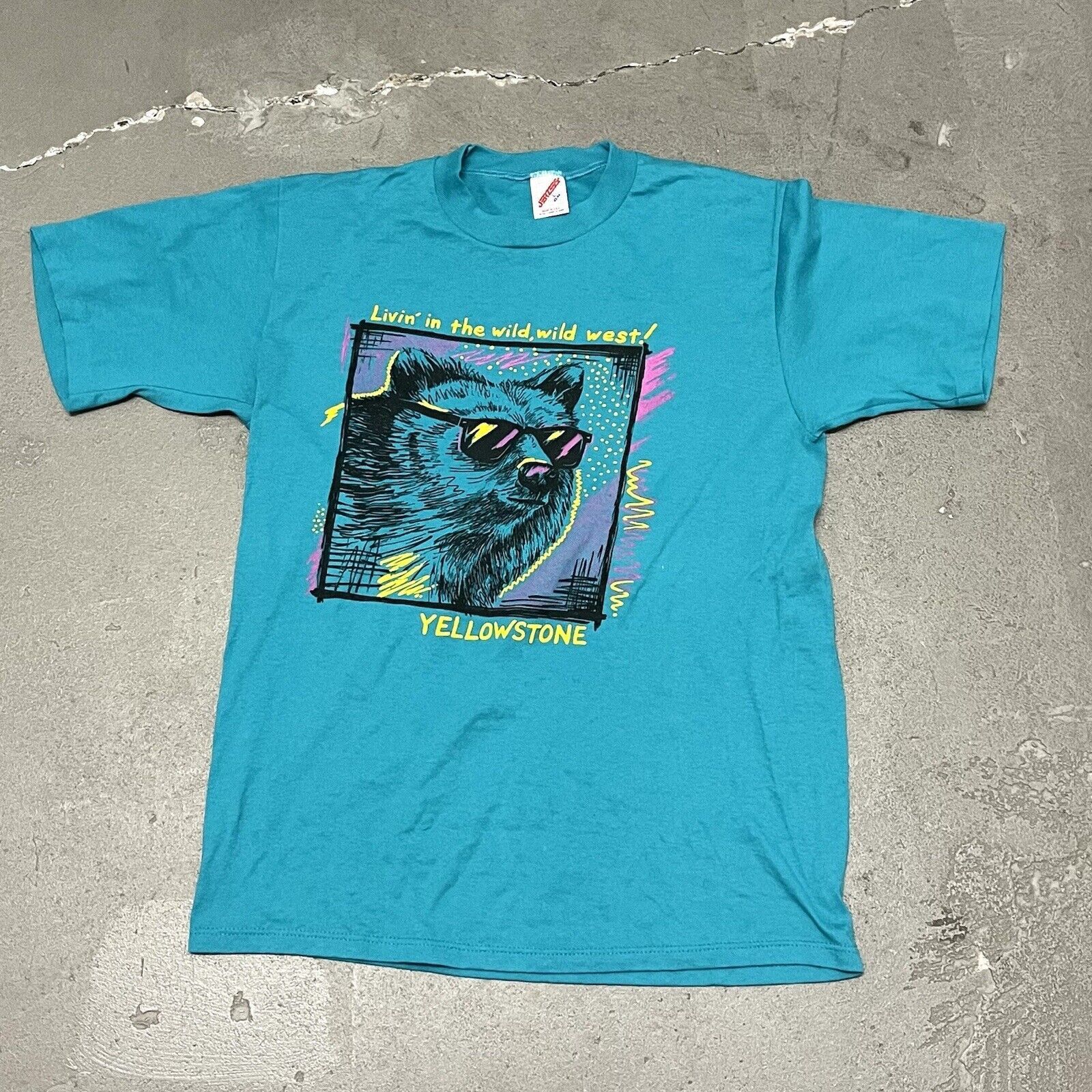 Jerzees Vintage 1990’s Jerzees Yellowstone Graphic T-shirt M/L Size US M / EU 48-50 / 2 - 1 Thumbnail