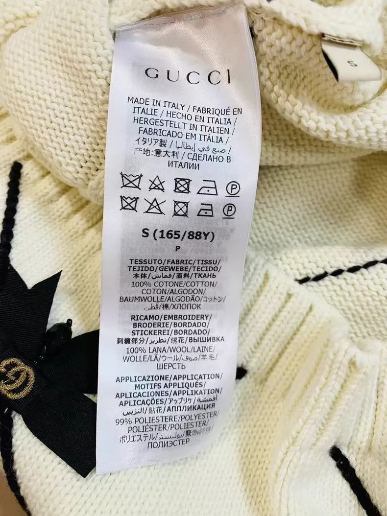 Gucci GucciSilk bow embroidered logo knitted dress 2503-Nextarrow Size S / US 4 / IT 40 - 7 Thumbnail