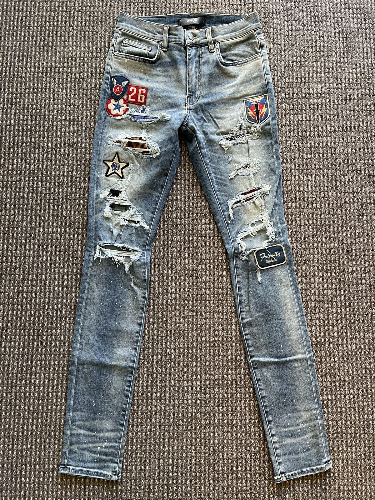 Amiri 2018 Art Patch Jeans Size US 30 / EU 46 - 2 Thumbnail