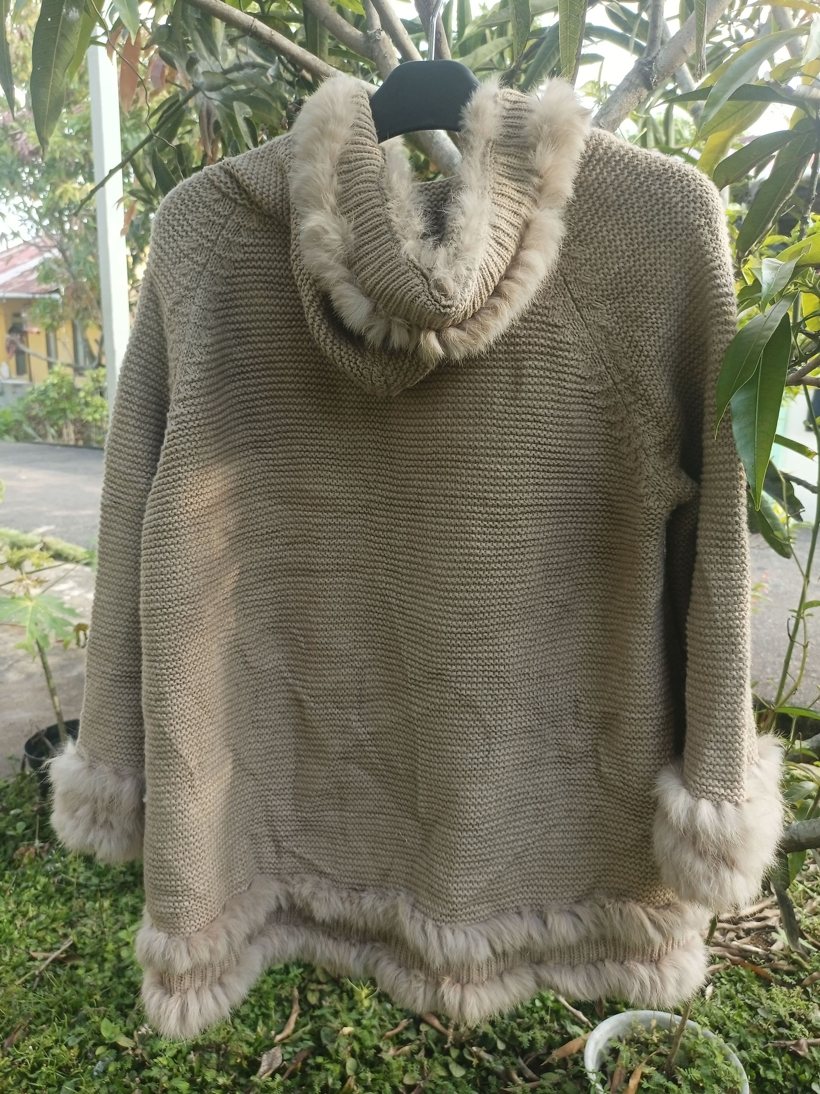 Designer × Japanese Brand VICKY Faux Fur Knit Toggle Jacket Size L / US 10 / IT 46 - 20 Thumbnail