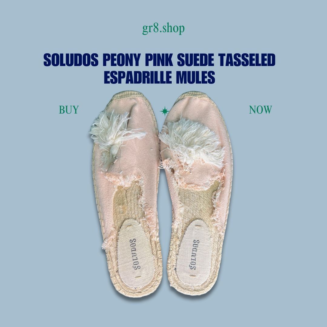 Soludos Soludos Peony Pink Suede Tassel Espadrille Mules Size 7.5 Size US 7.5 / IT 37.5 - 1 Thumbnail