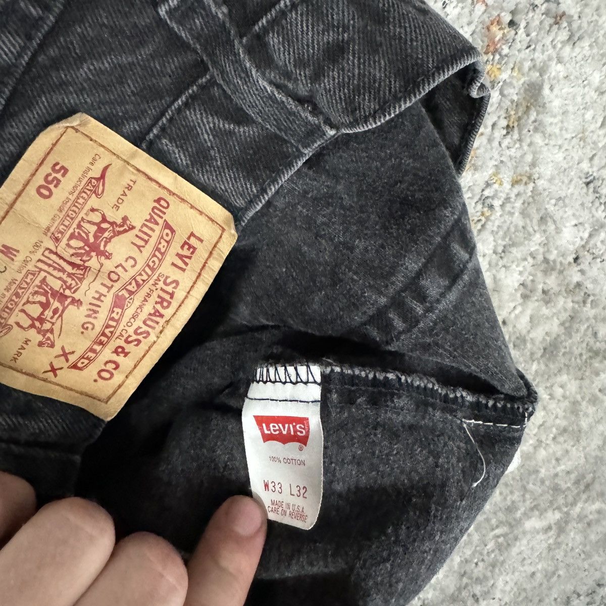 Levi's × StraightFaded × Vintage Vintage 80s Levi’s 550 faded black essential jeans Size US 32 / EU 48 - 5 Thumbnail