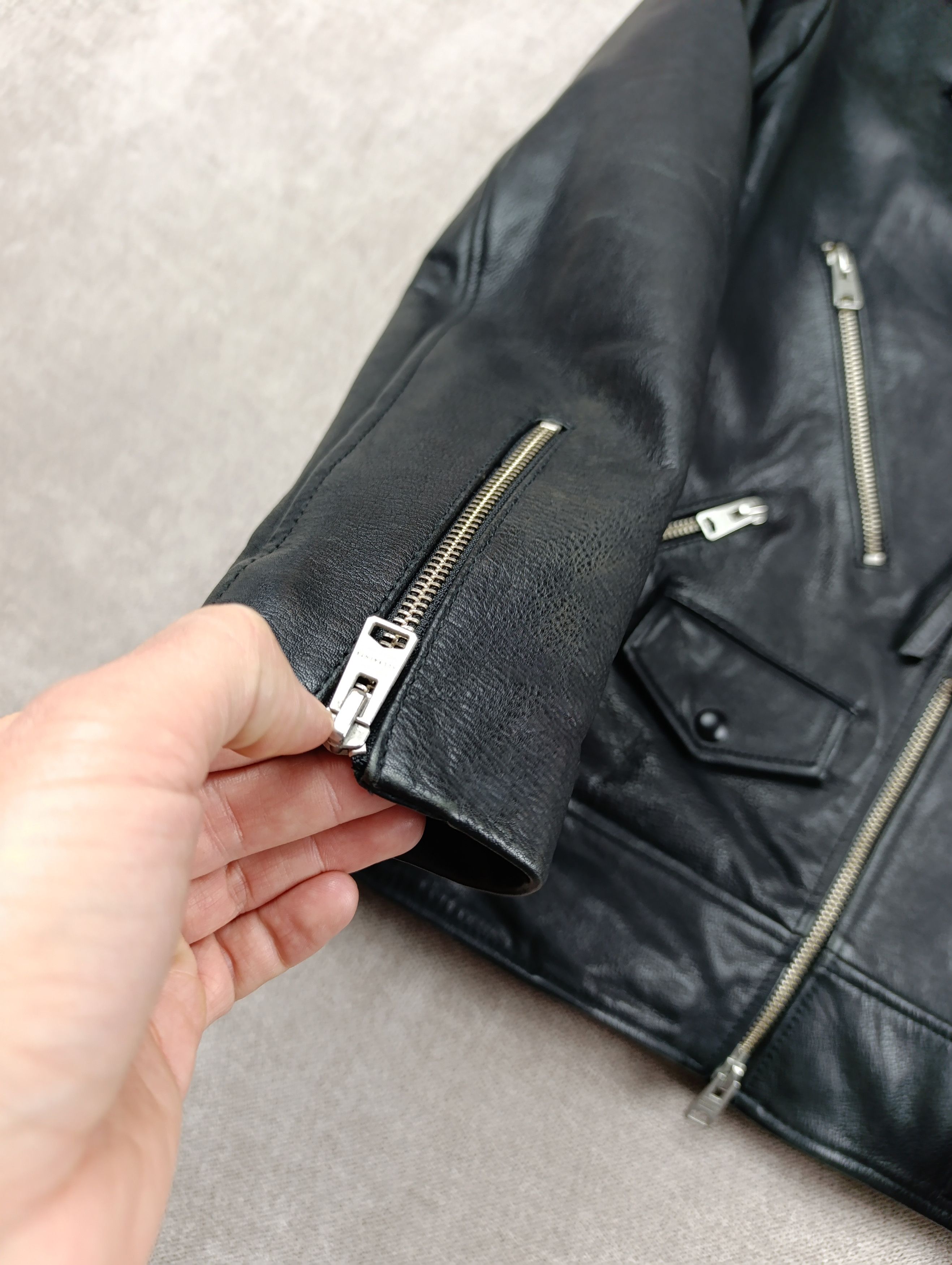 Allsaints ALLSAINTS SHERWOOD BIKER WOMENS BLACK JACKET SIZE S Size S / US 4 / IT 40 - 5 Thumbnail