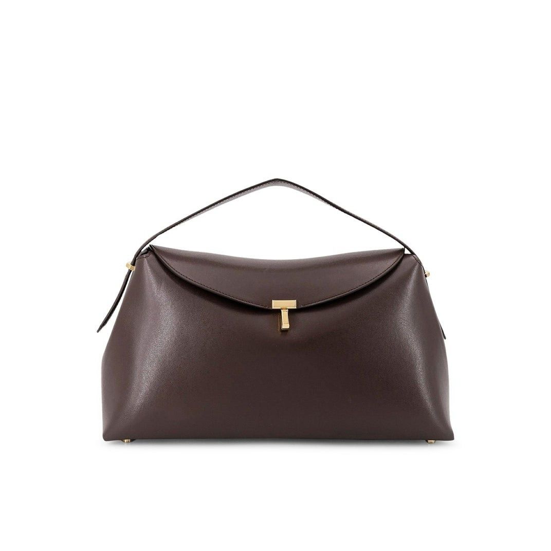 Toteme TOTEME T-Lock Bark brown Leather Top Handle Bag New & Authen Size ONE SIZE - 1 Thumbnail