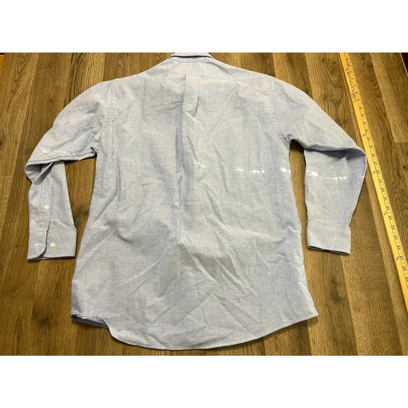 Van Heusen Van Heusen Shirt Men 15.5 32/33 Blue Button-Up Oxford Wrinkle Free Regular Size US L / EU 52-54 / 3 - 2 Thumbnail