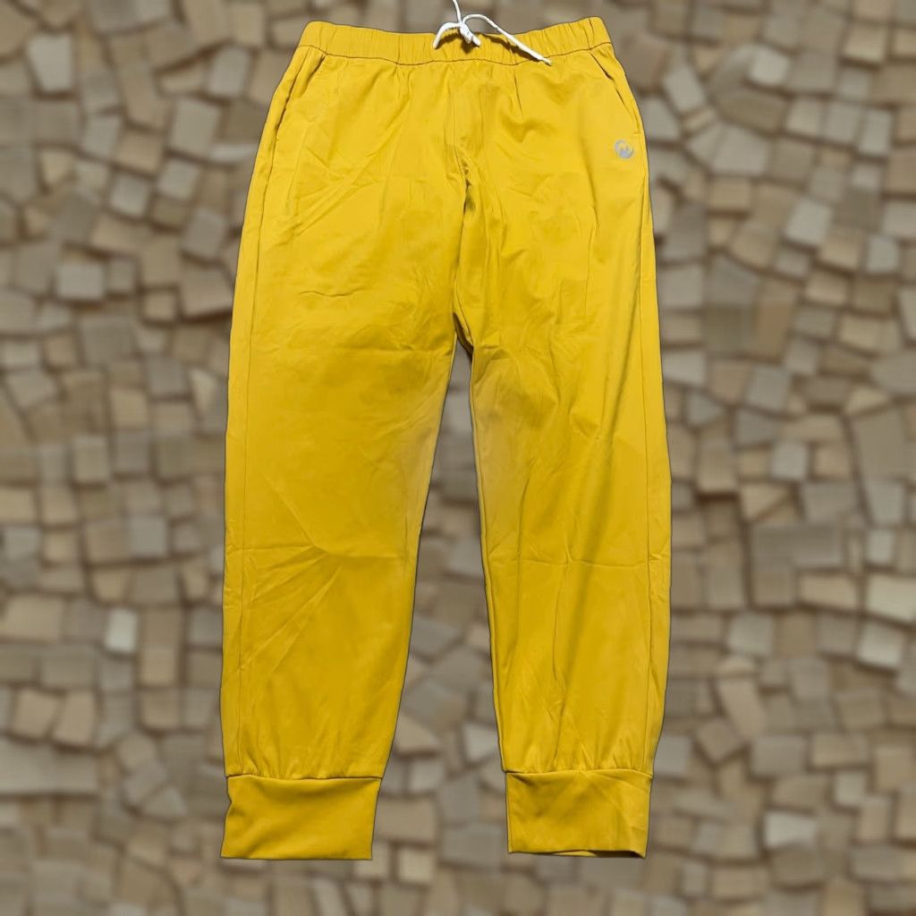 Vintage Moteepi Pants Women L Yellow Tie Waist Joggers Pant Tapered Casual Fall Spring Summer Regular Womens Size 36" / US 14 / IT 50 - 1 Thumbnail