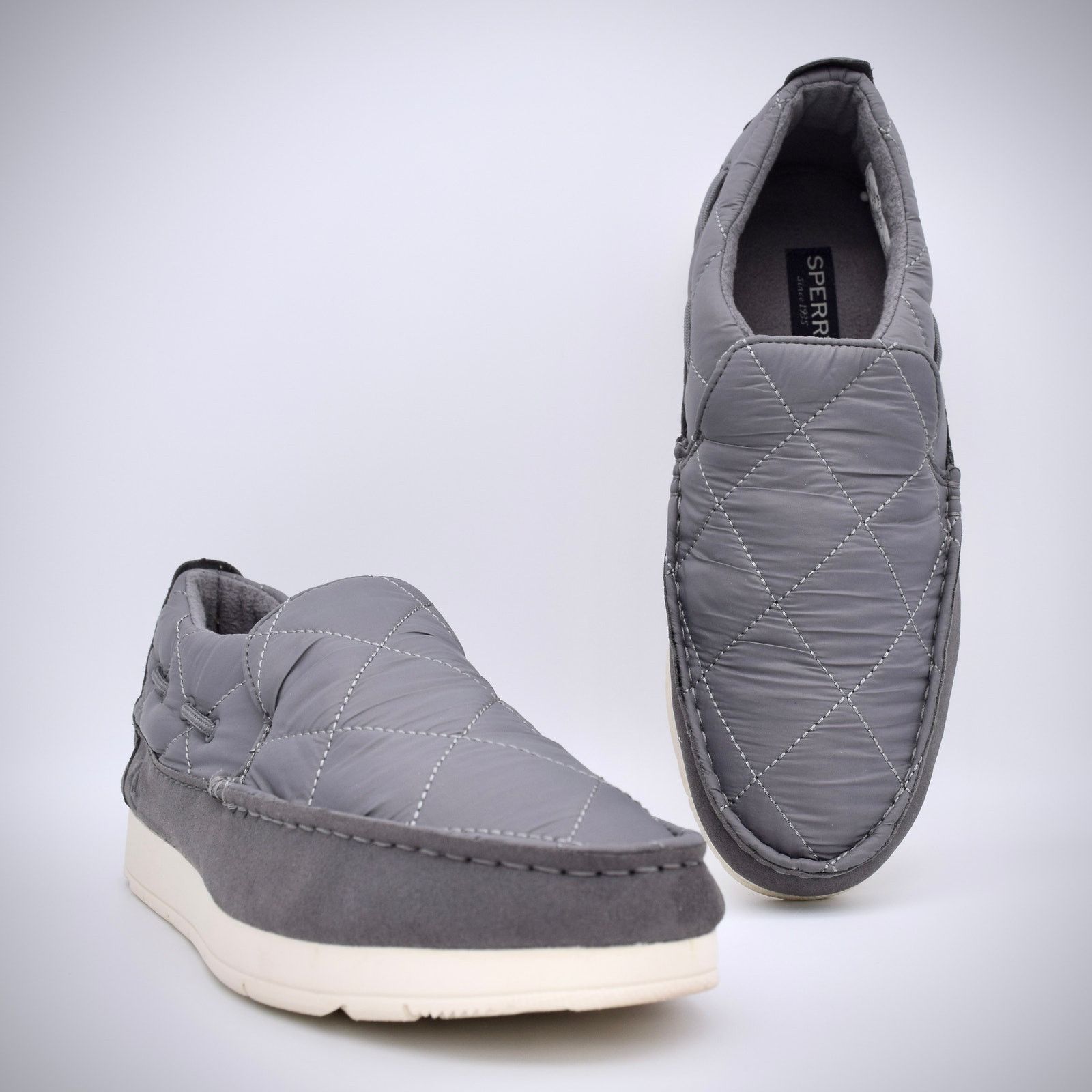 Sperry Sperry Quilted MocSider Slip On Shoes 9.5 Gray Nylon Size US 9.5 / EU 42-43 - 4 Thumbnail