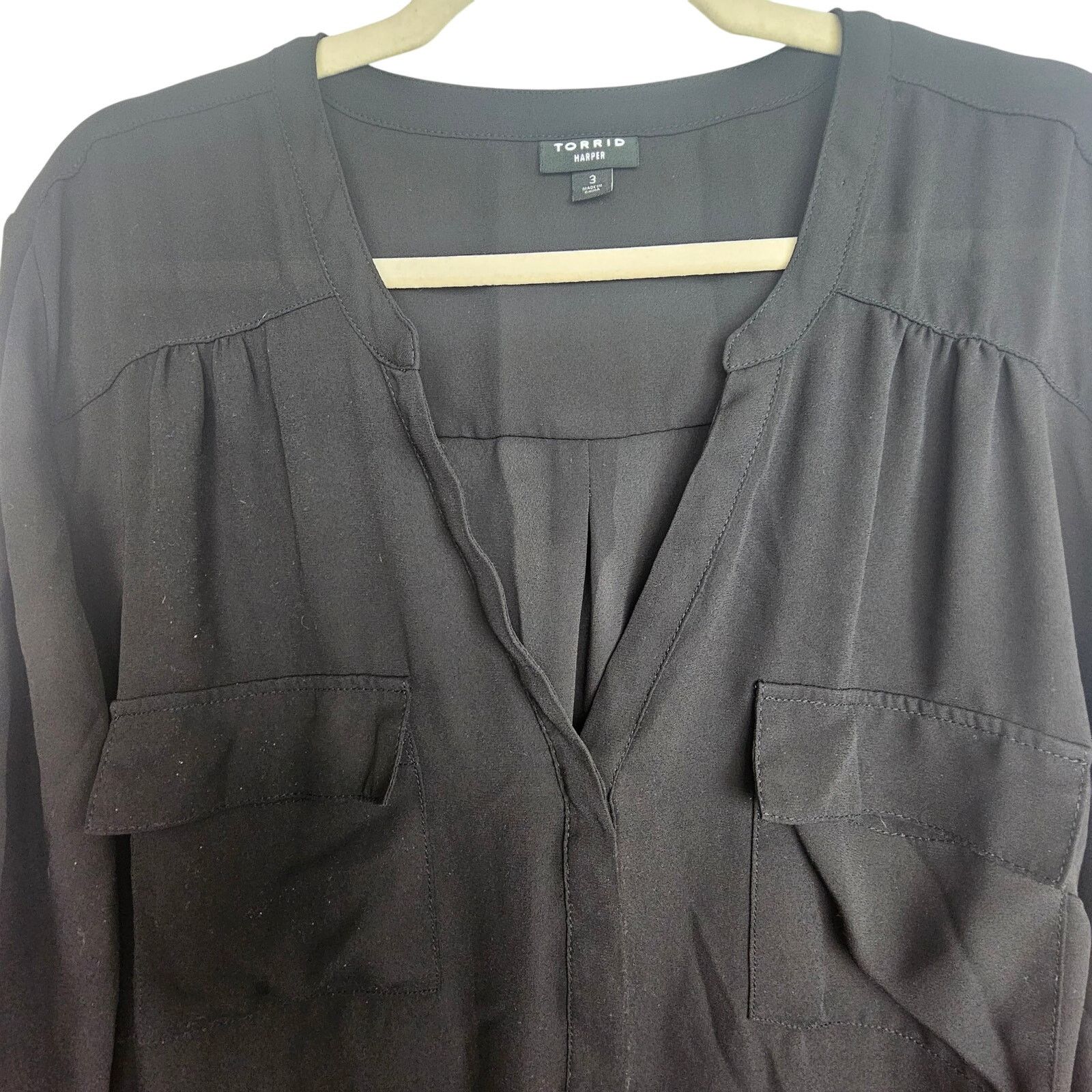 Torrid Torrid Harper Blouse Plus Size 3X Classic Career Minimalist Size 3XL / US 20-22 - 3 Thumbnail