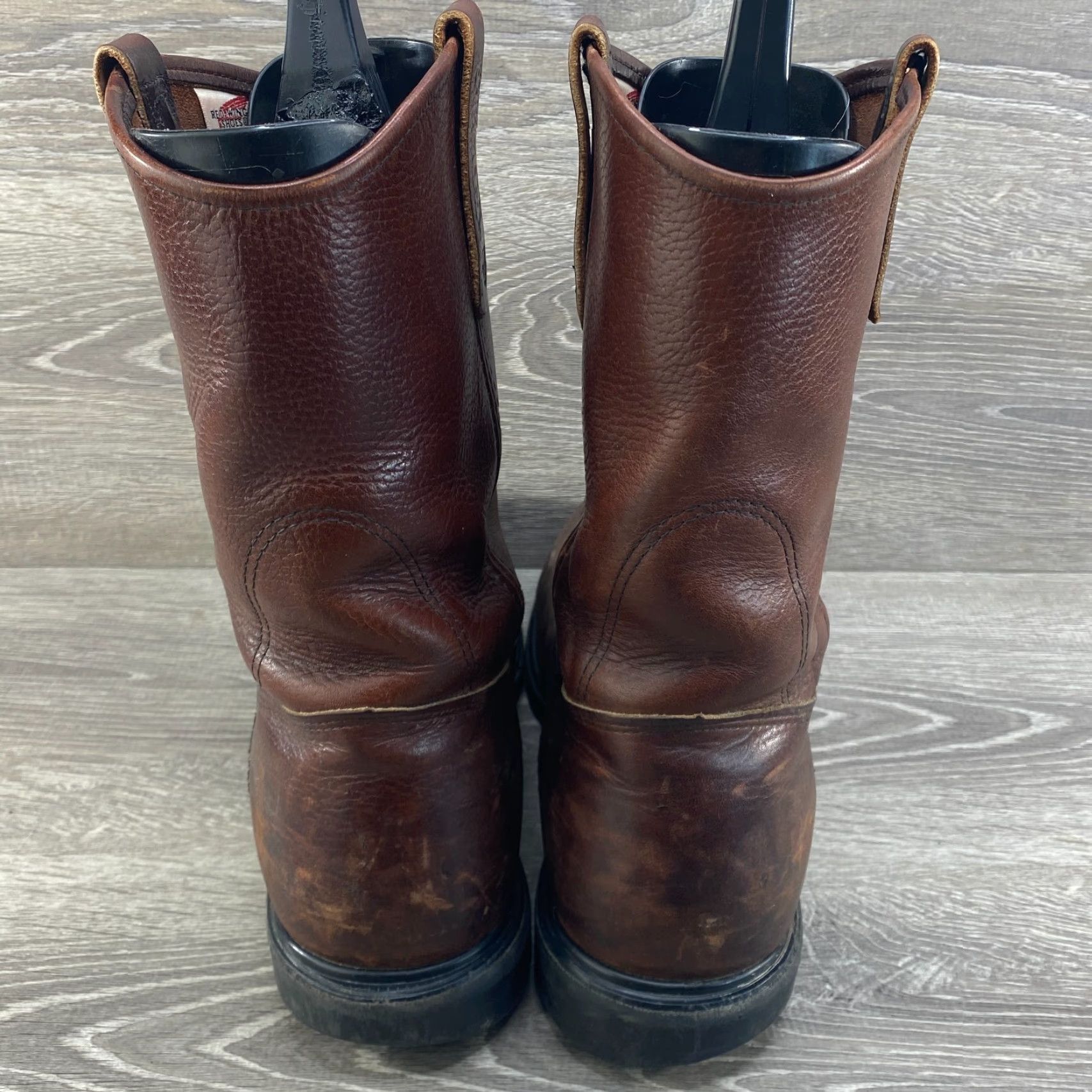 Red Wing VINTAGE Red Wing Pecos Boots Mens 11 Brown Leather Pull On Round Toe Supersole Work 1132 - Made in the USA - Western style Mens Boots Size US 11 / EU 44 - 6 Thumbnail