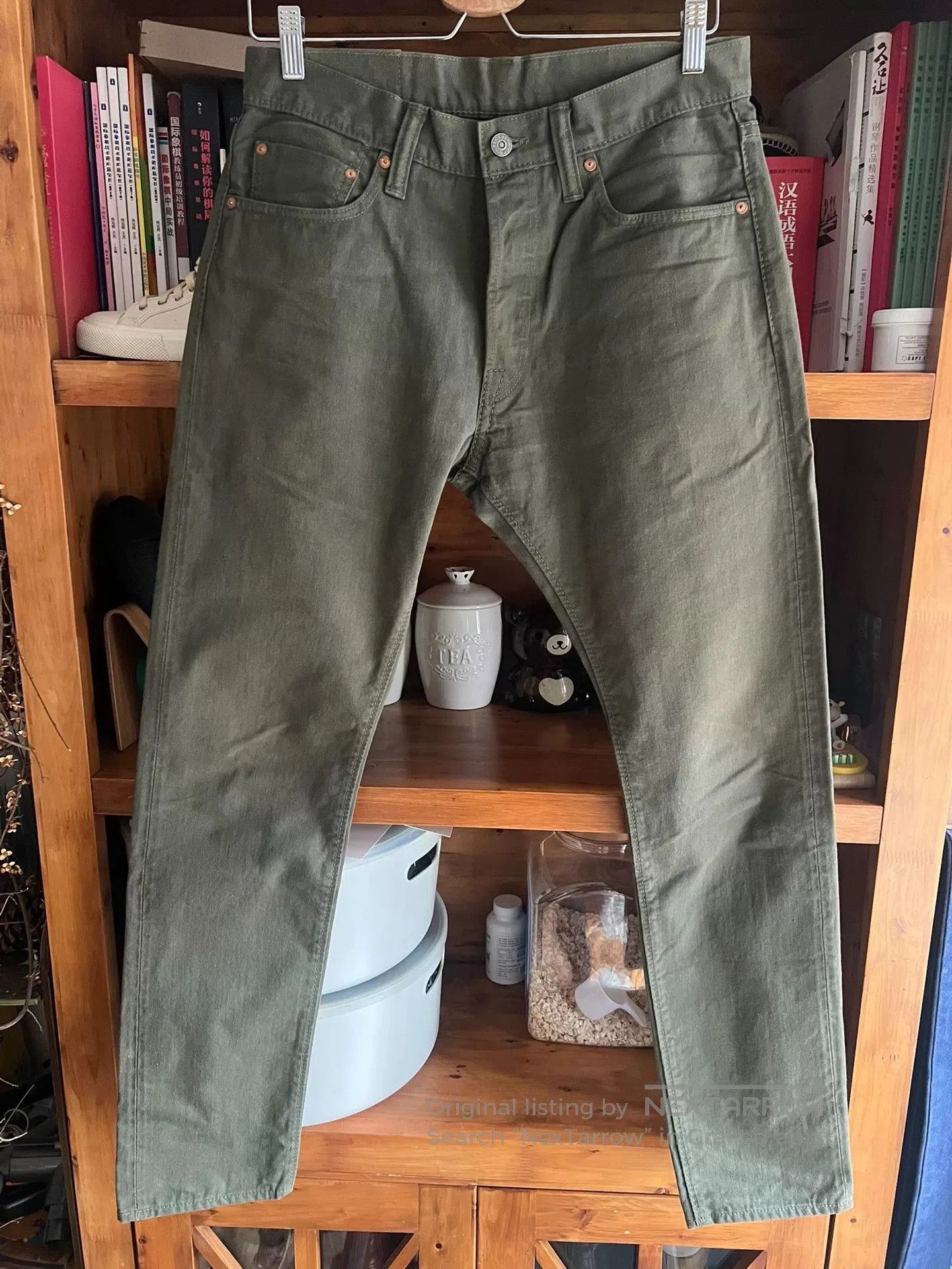Pure Blue Japan military green denim pants from Pure Blue Japan. Size US 32 / EU 48 - 1 Thumbnail