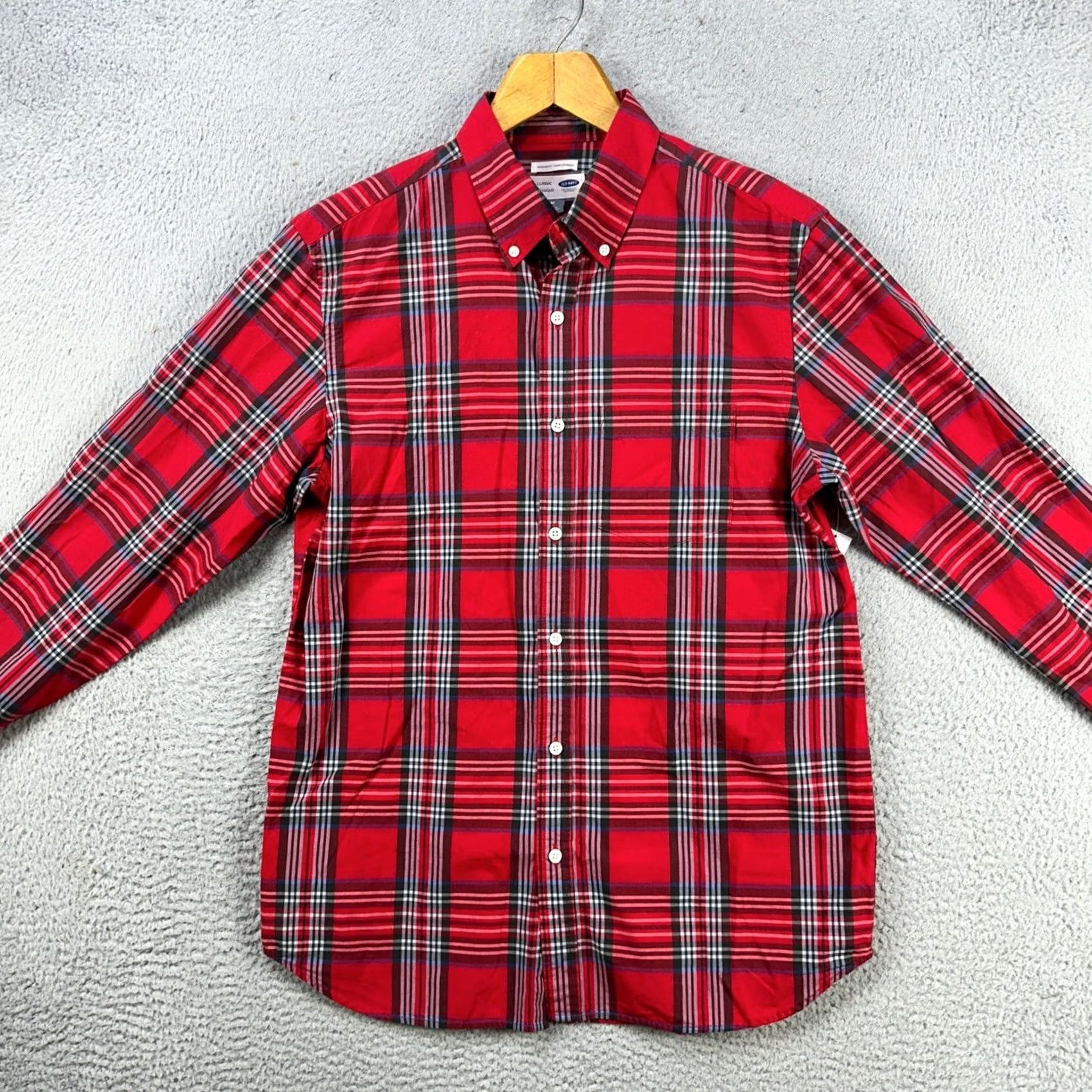 Old Navy Old Navy Shirt Button Down Mens Medium Red Plaid Classic Fit Cotton NEW Size US M / EU 48-50 / 2 - 4 Thumbnail