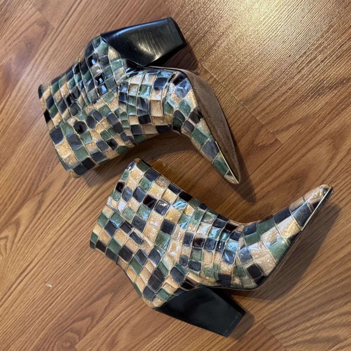 Tory Burch Tory Burch Lila 90mm Painted Hand Embossed Ankle Boots Size US 6.5 / IT 36.5 - 7 Thumbnail