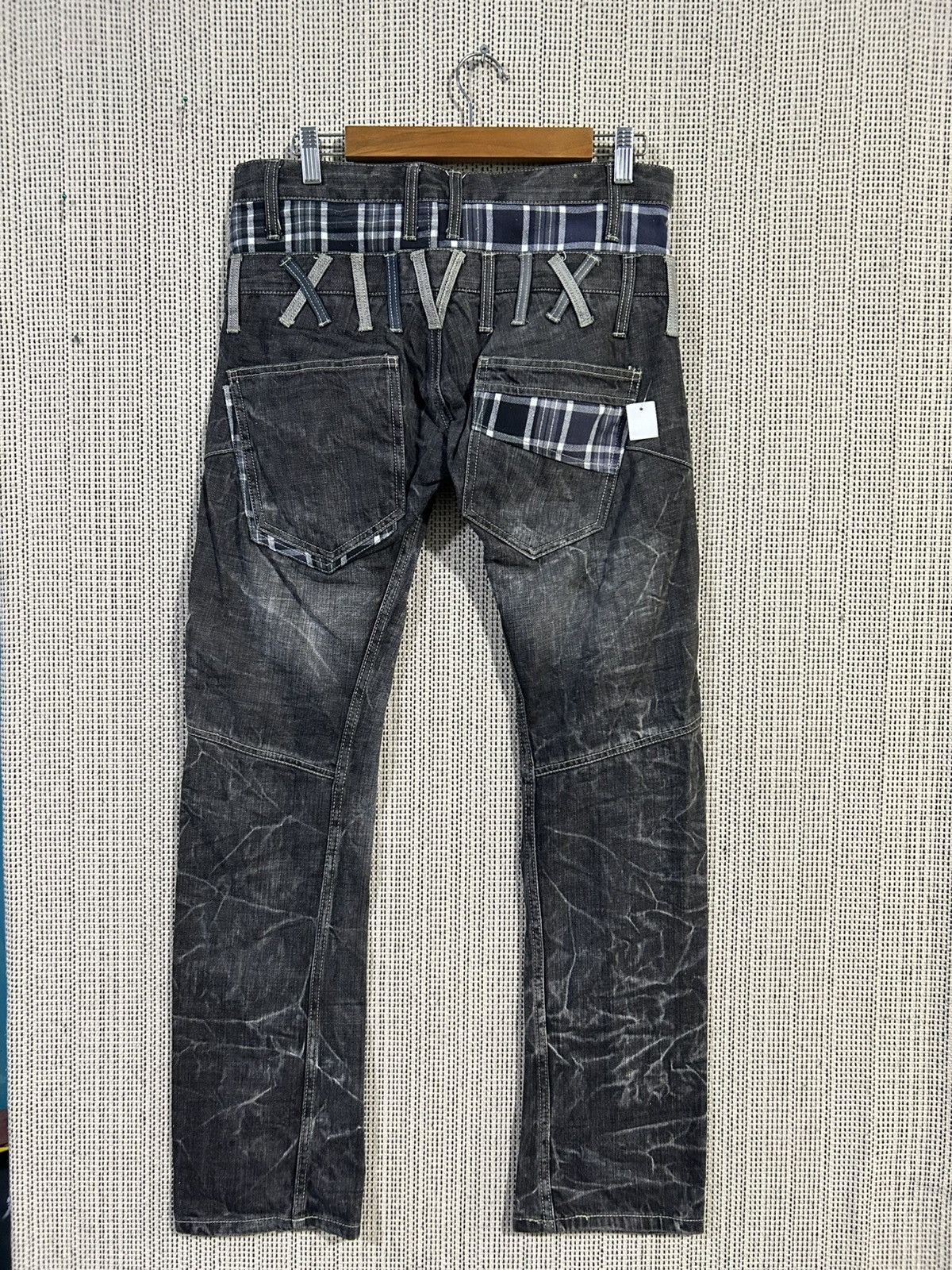 Japanese Brand Nylaus clothing double waist denim regular style Size US 31 - 1 Thumbnail