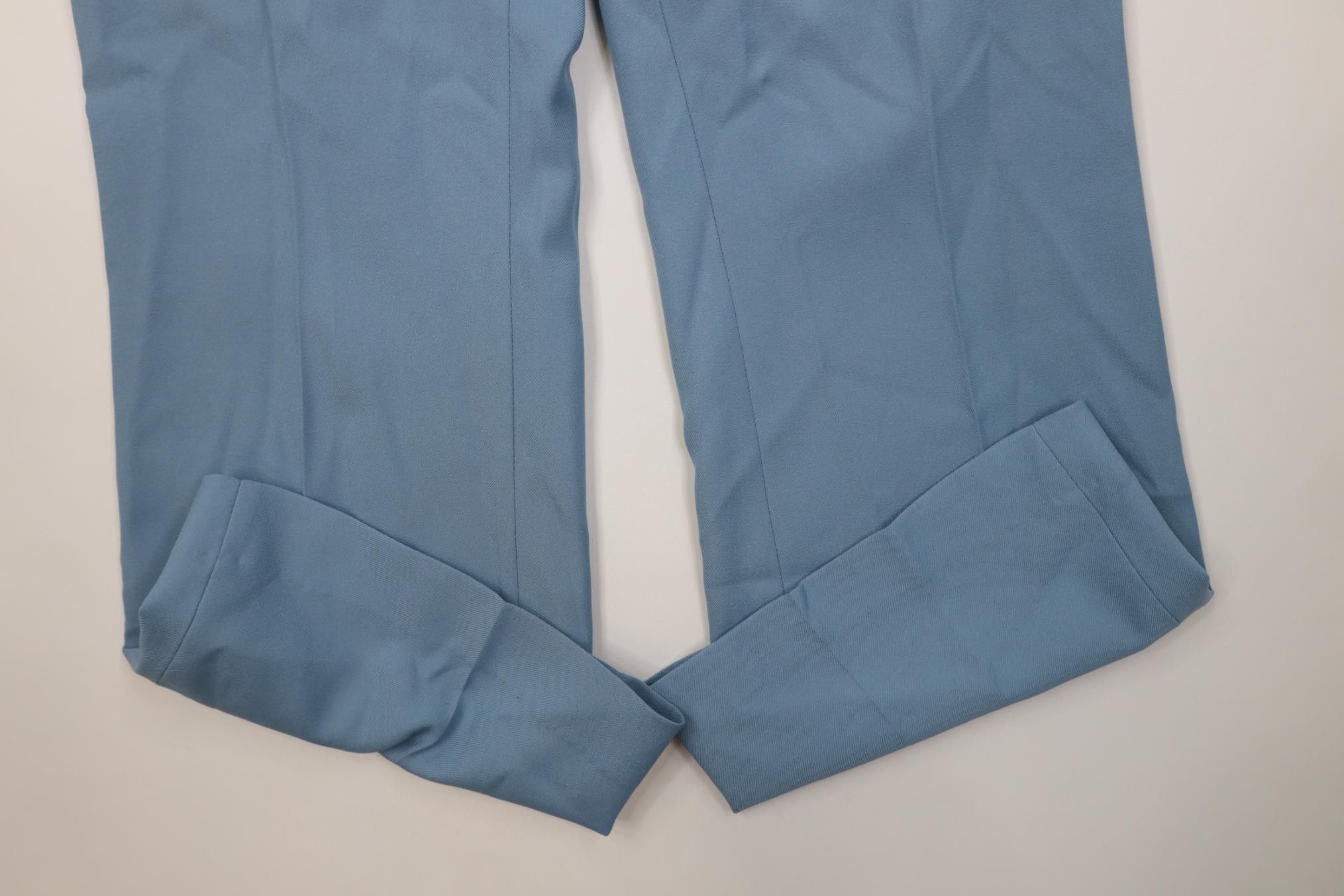 Vintage Vintage 70s Streetwear Bell Bottoms Chino Pants Blue USA Size US 34 / EU 50 - 5 Thumbnail