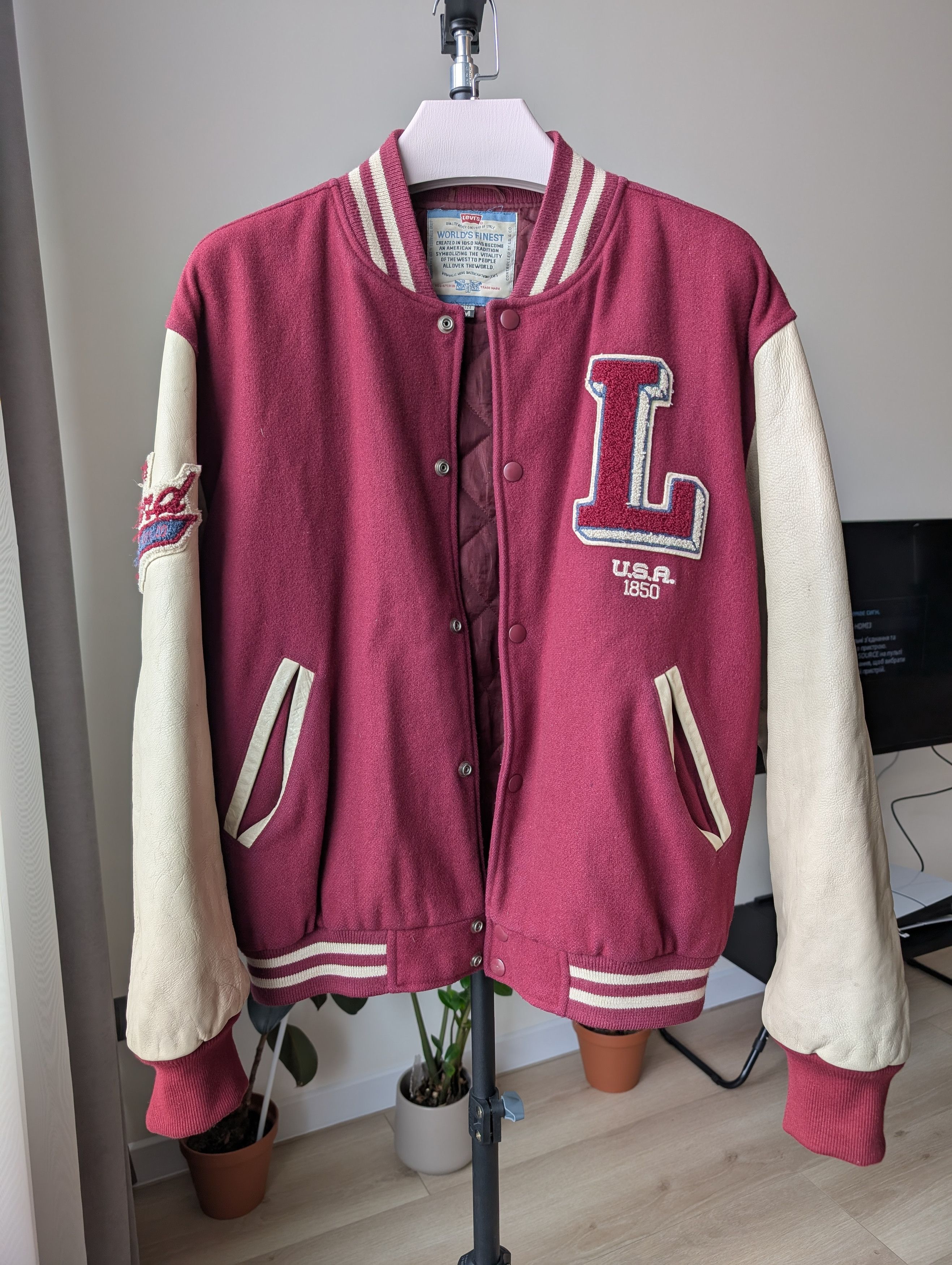Levi's × Levi's Vintage Clothing 80's Varsity Jacket 'Worldwide Legend' Size US M / EU 48-50 / 2 - 2 Thumbnail