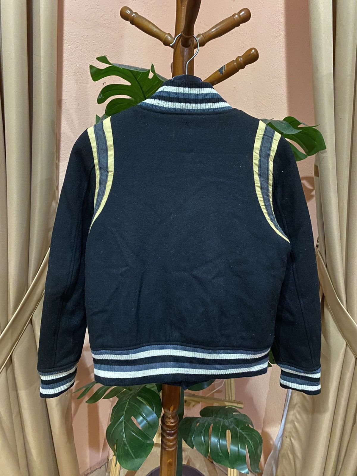 Japanese Brand Vintage RNASWEAT Stupid Wheel Varsity Jacket Wool Blend Size S / US 4 / IT 40 - 11 Thumbnail