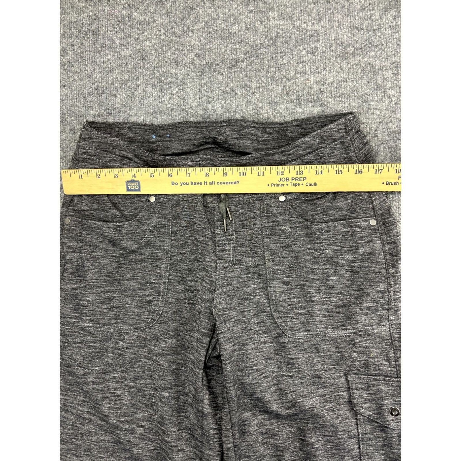 Vintage KÜHL Pants Womens 10 Regular Gray Stretch Knit Cargo Hiking Lounge Pull On Size 32" / US 10 / IT 46 - 3 Thumbnail