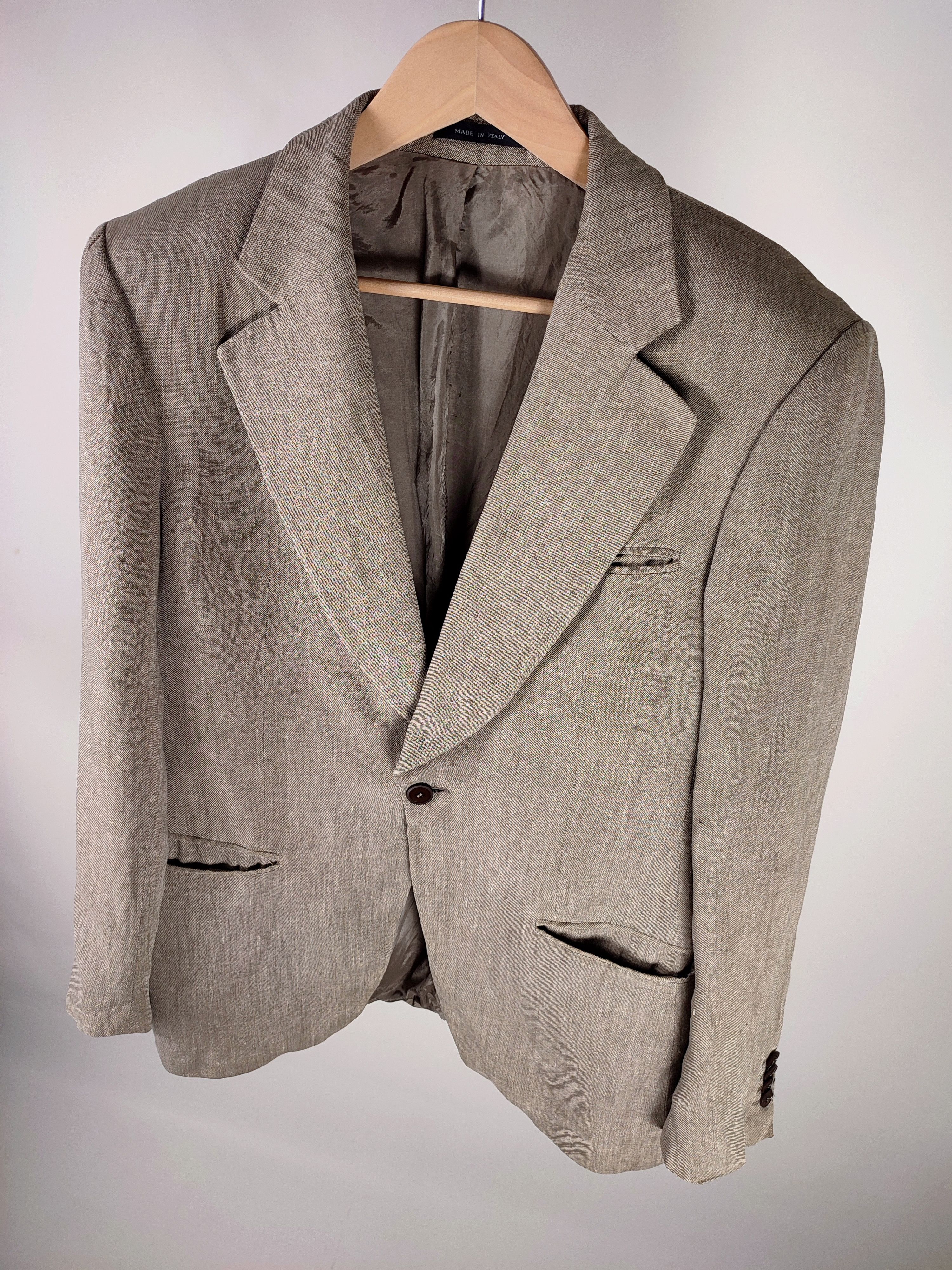 Emporio Armani Emporio Armani 2005 Oldschool Linen Blazer Size 50R - 6 Thumbnail