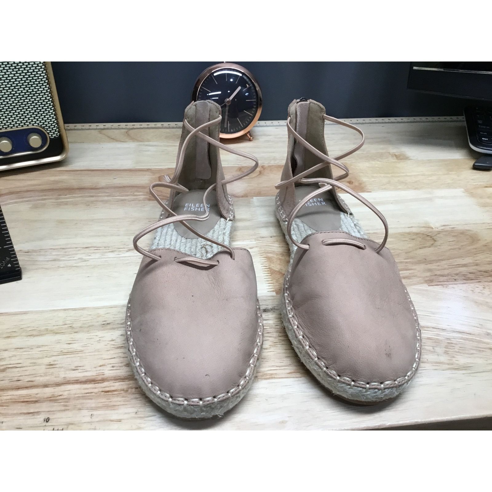 Eileen Fisher Eileen Fisher D'Orsay Lee Pink Espadrille Sandals Women's Size US 7 / IT 37 - 1 Thumbnail