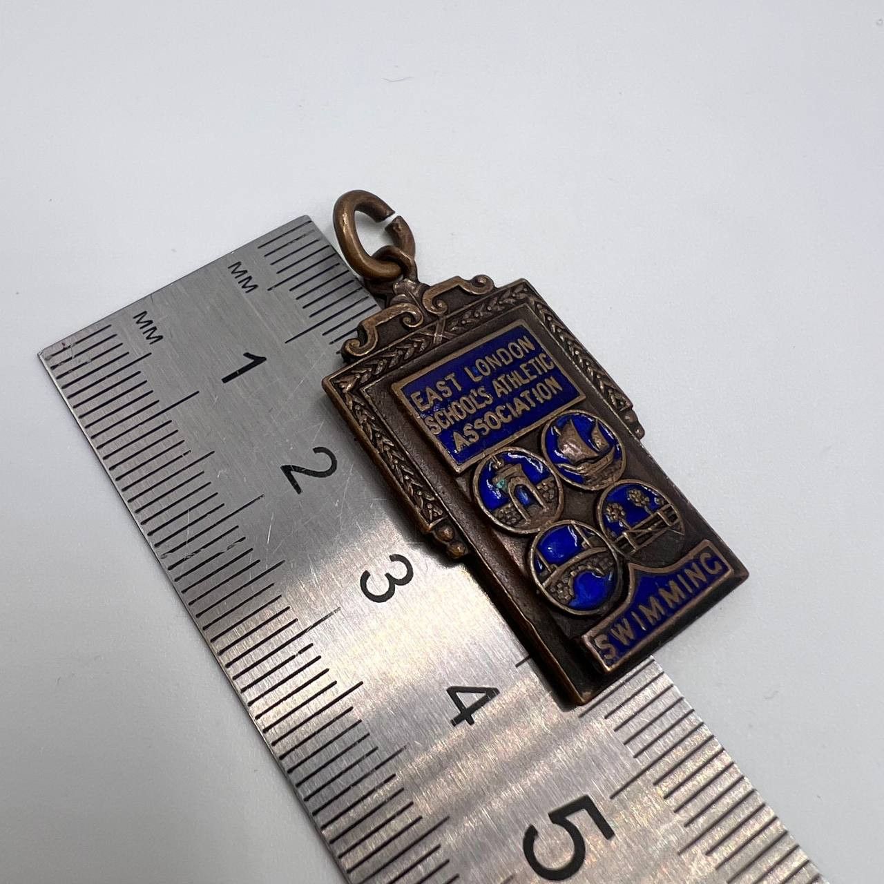 Vintage 1935 London Schools Athletics Association Swimming Medal Size ONE SIZE - 3 Thumbnail
