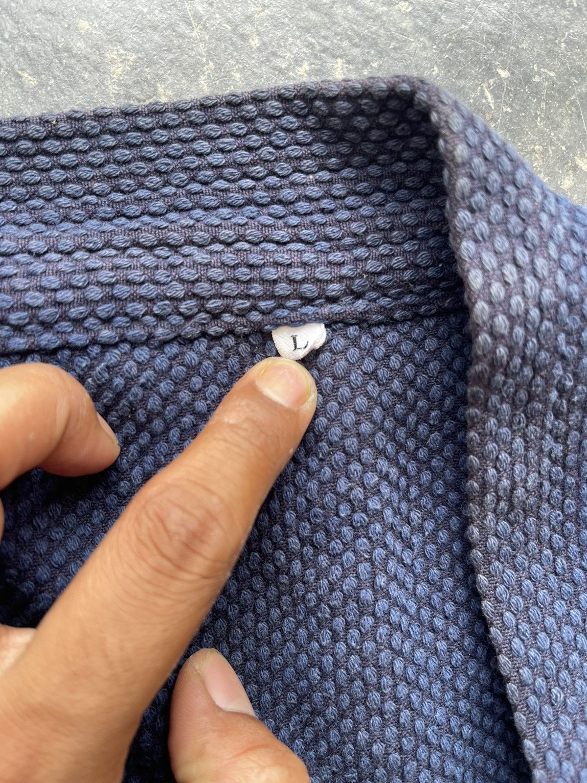 Japan Blue Vintage Indigo Dyed Thick Yarn Samue Japanese Worker Set Size US L / EU 52-54 / 3 - 9 Thumbnail