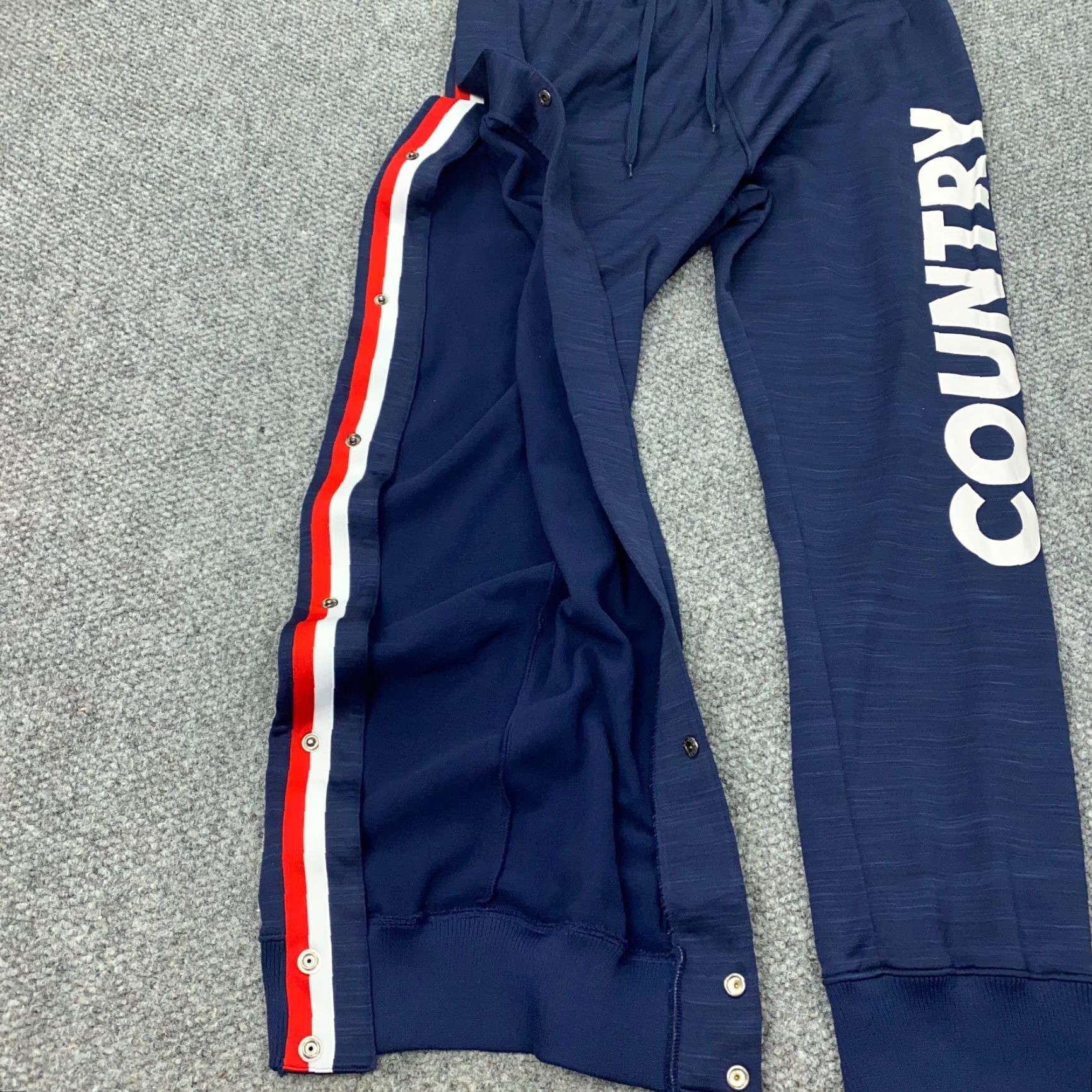 Adidas Adidas Tearaway Track Pants Mens 2XL Blue USA Patriotic Joggger Country Size US 39 - 3 Thumbnail