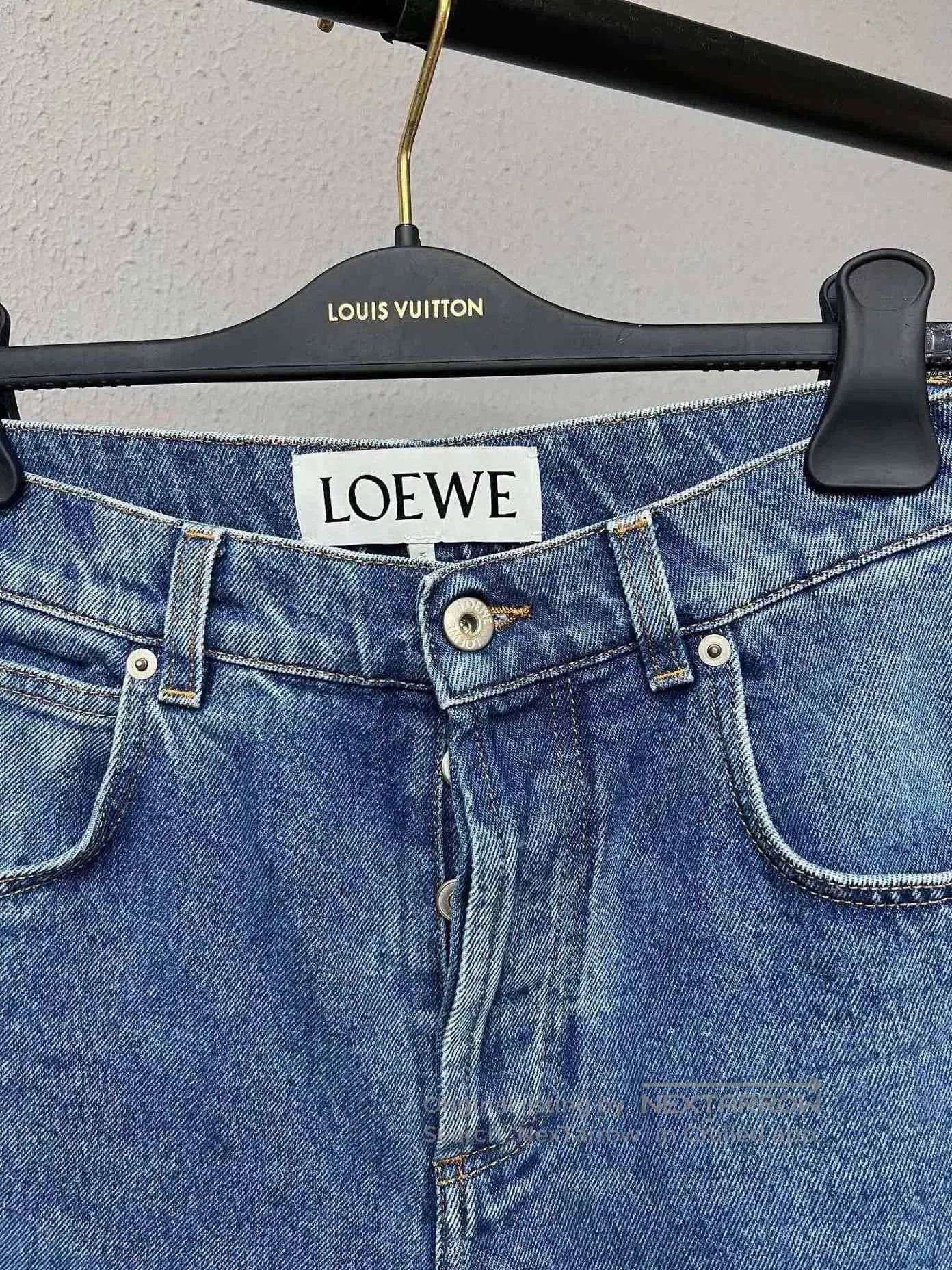 Loewe Loewe Blue Straight-Leg Logo Jeans. Size US 34 / EU 50 - 3 Thumbnail