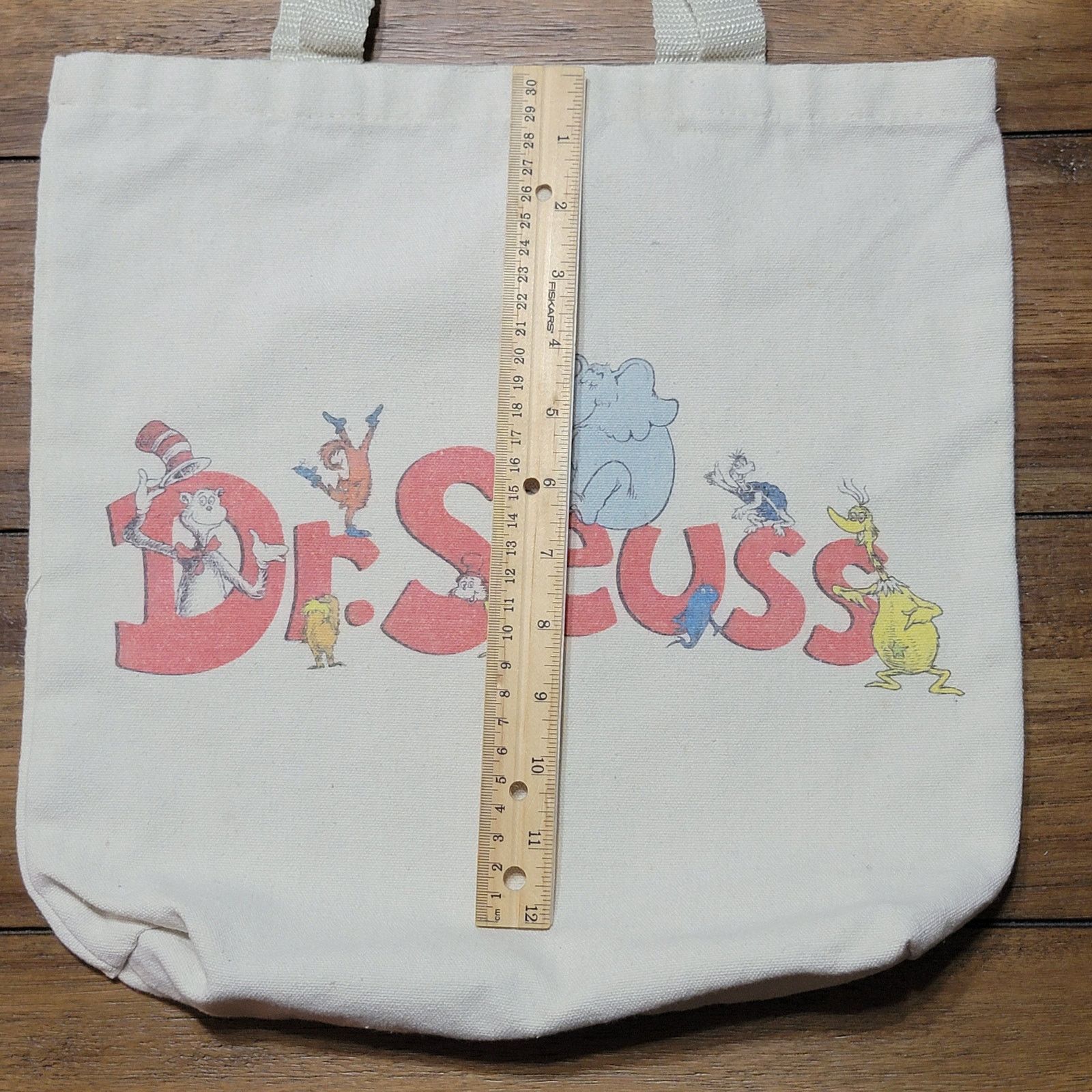 Other Dr. Seuss Canvas Tote 14" x 15", 12" Double Strap Size ONE SIZE - 3 Thumbnail